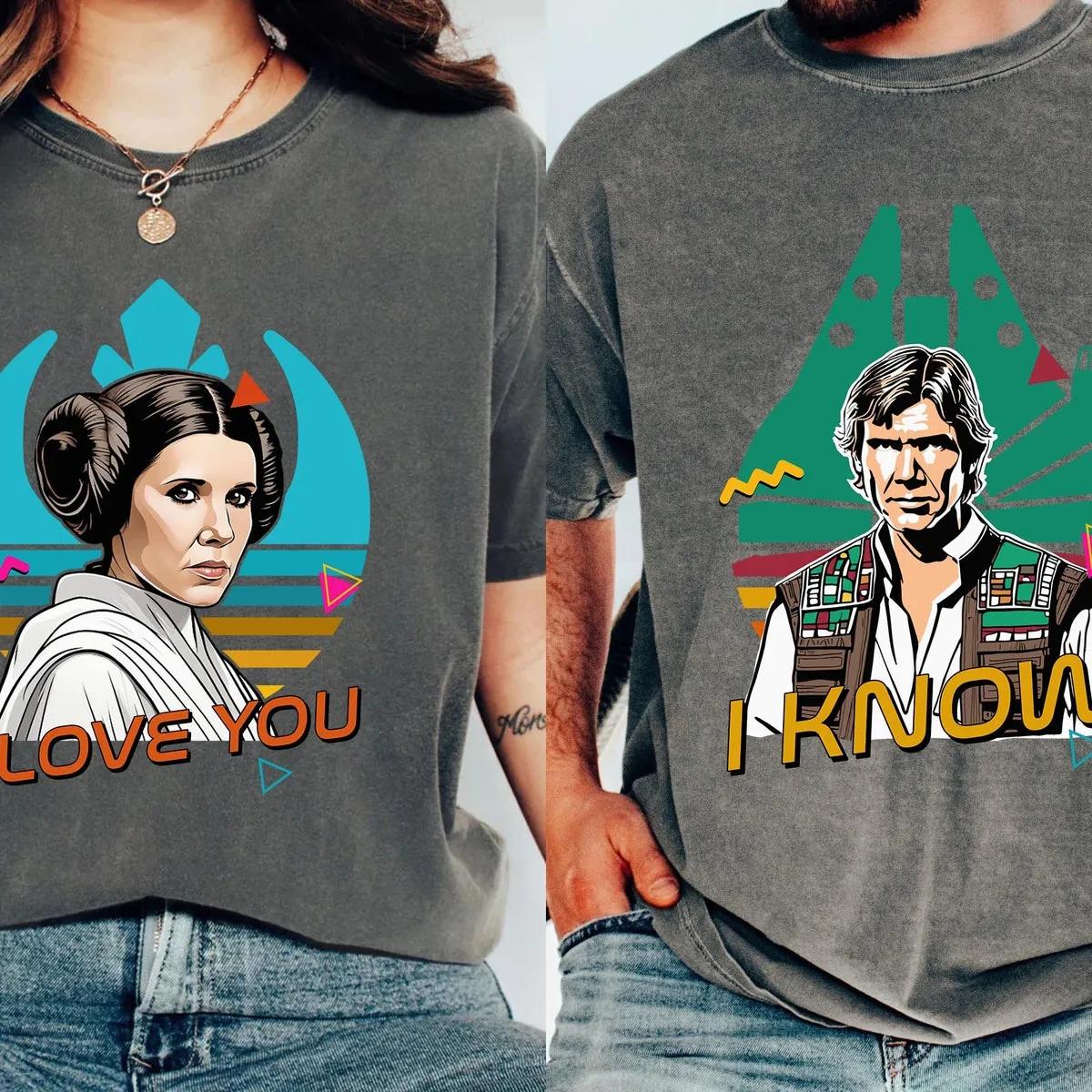 Princess Leia Han Solo I Love You I Know Shirt 5