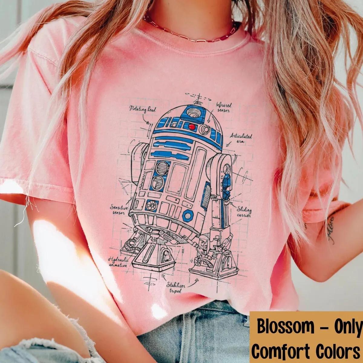 R2 D2 Astromech Droid Schematic Shirt 3