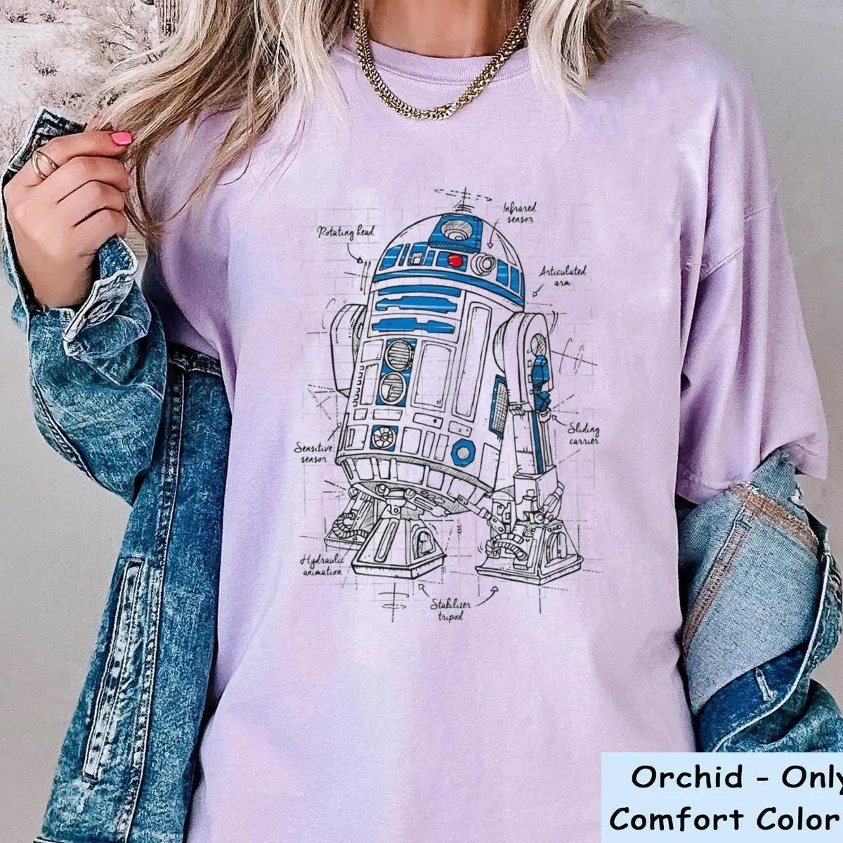 R2 D2 Astromech Droid Schematic Shirt 5