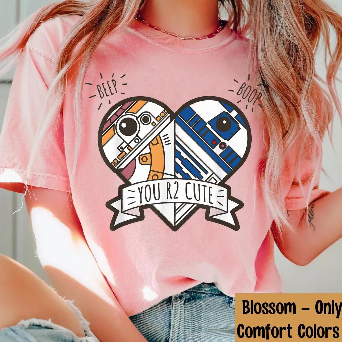 R2 D2 Bb 8 Droid Heart Star Wars Couple Shirt 1