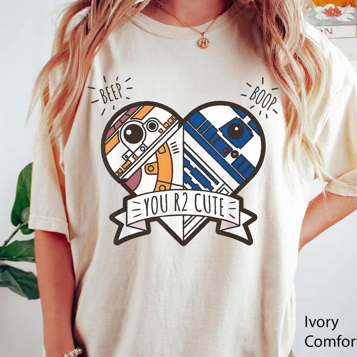 R2 D2 Bb 8 Droid Heart Star Wars Couple Shirt 5