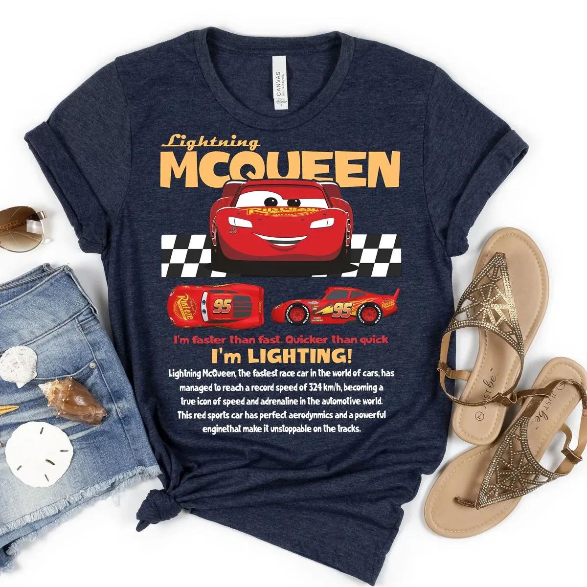 Radiator Springs Cars Theme Birthday Party Shirt Disney Cars Lightning Mcqueen Tee 2