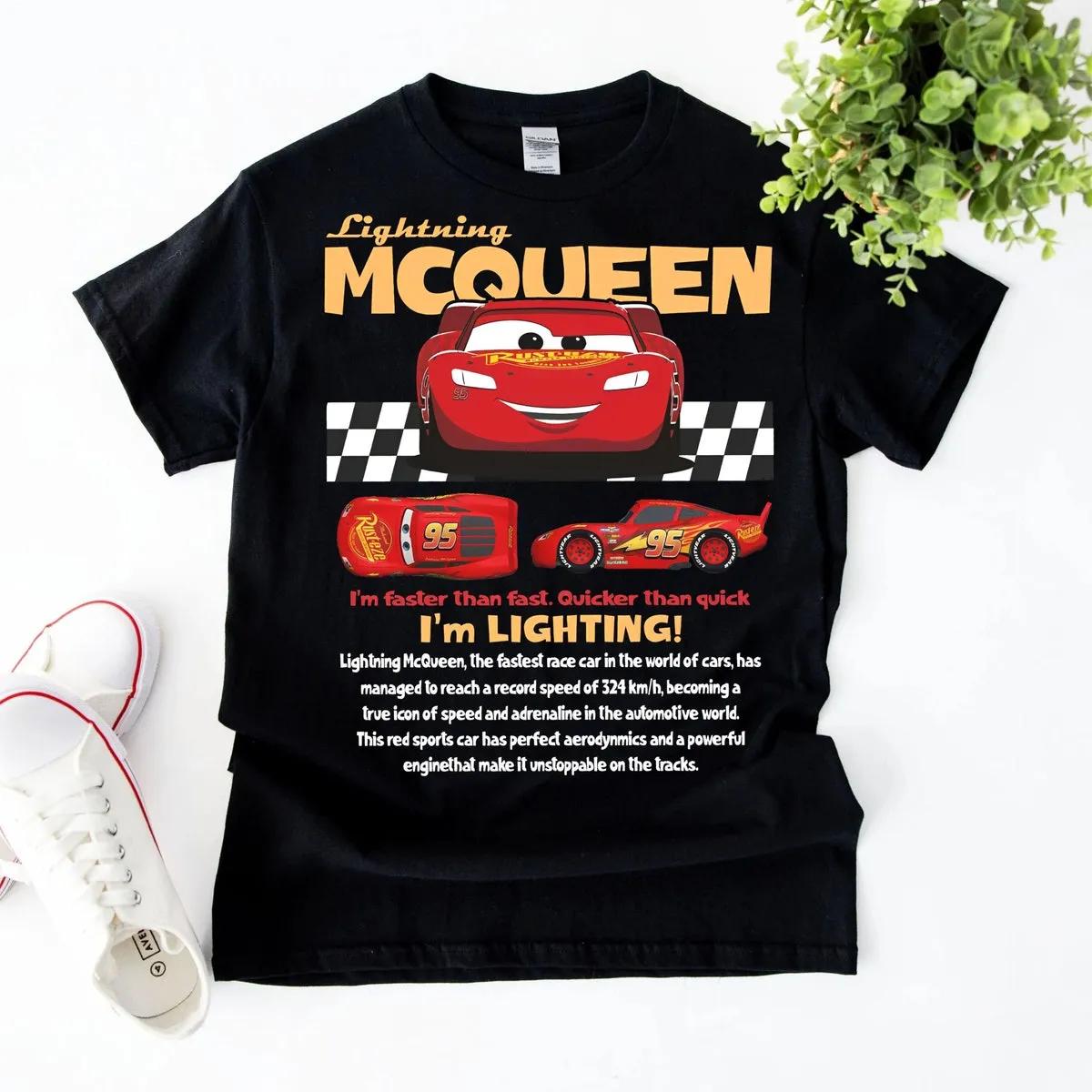 Radiator Springs Cars Theme Birthday Party Shirt Disney Cars Lightning Mcqueen Tee 3