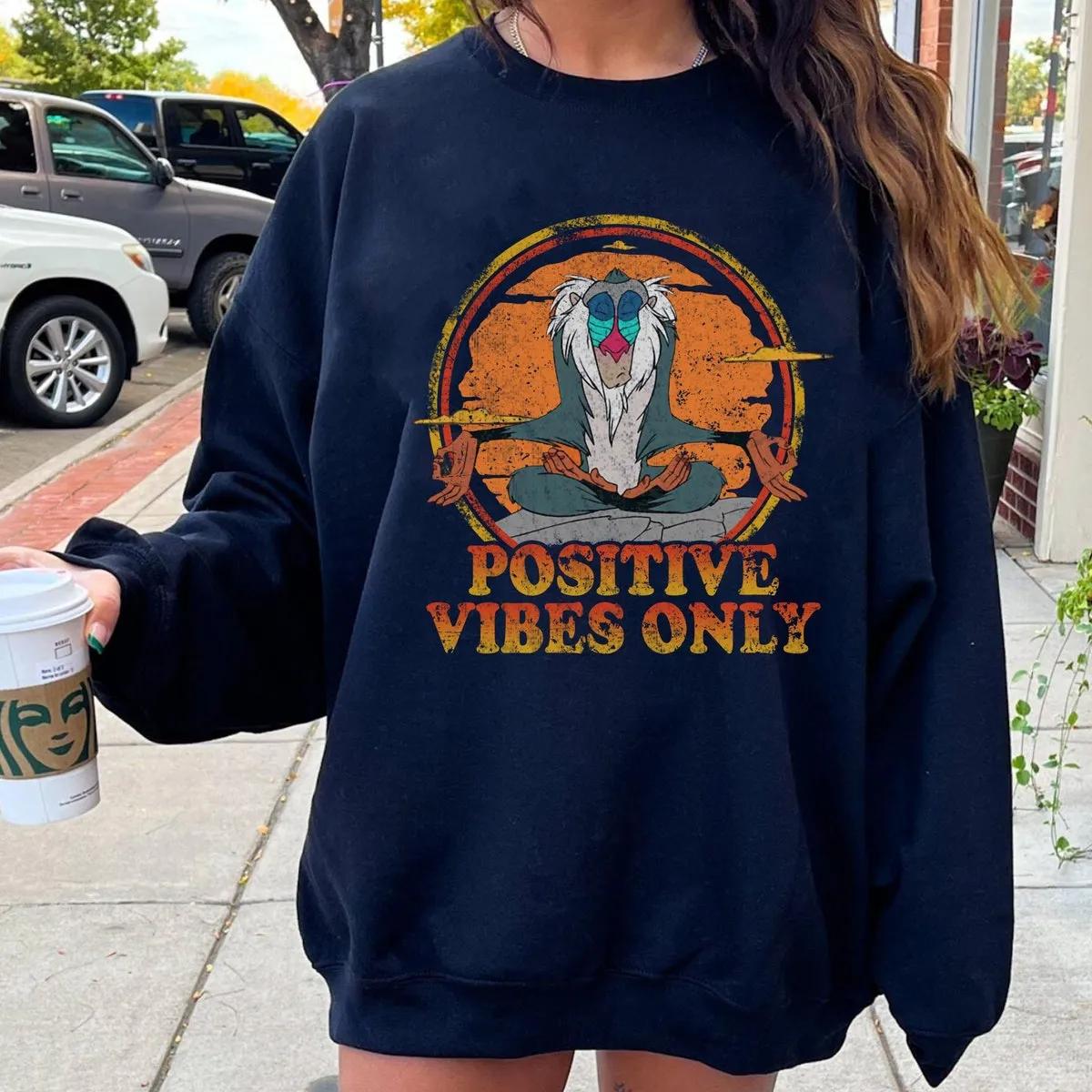 Rafiki Meditating Positive Vibes Shirt 6