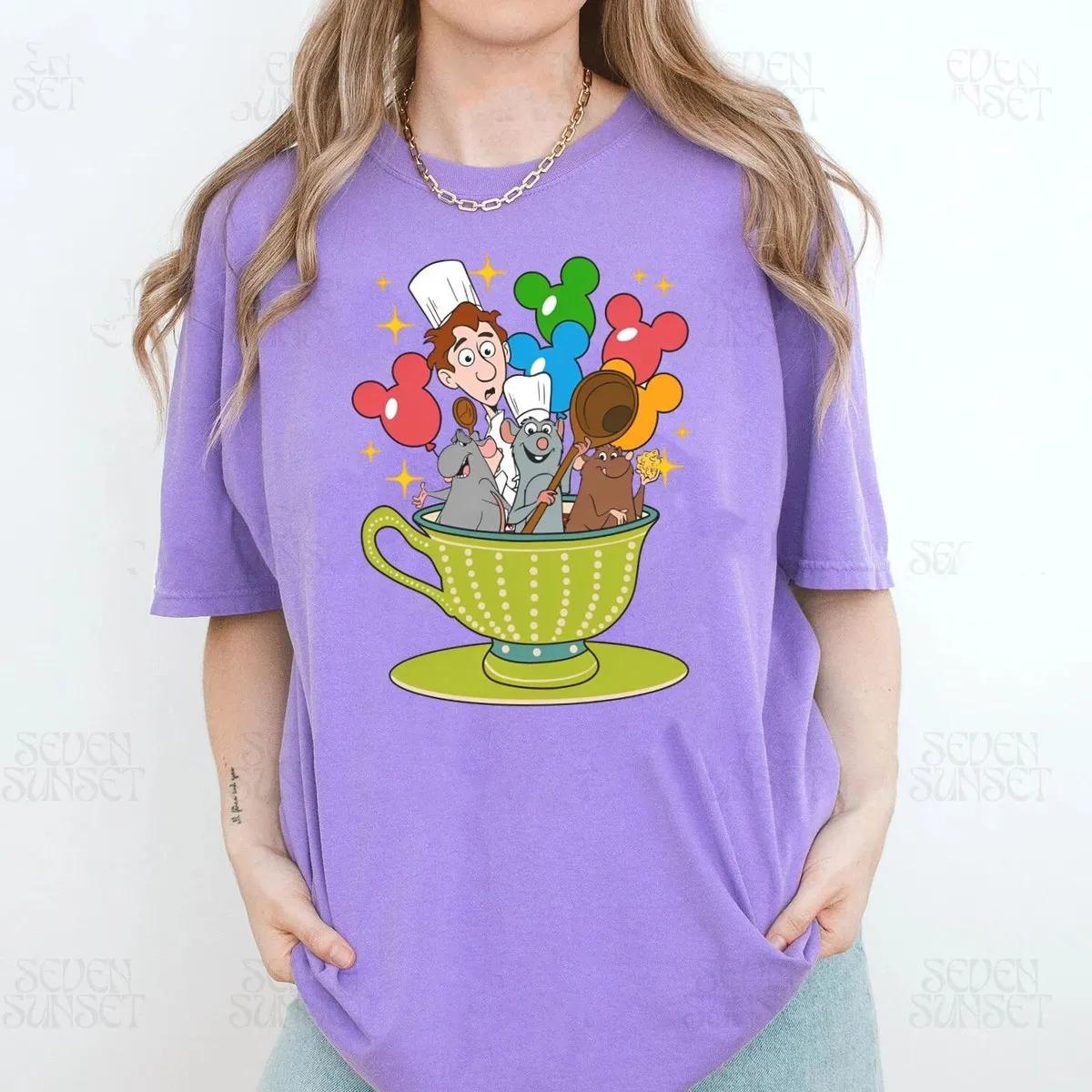 Remy Little Chef And Emile Anyone Can Cook Balloon Tea Cup Shirt 1