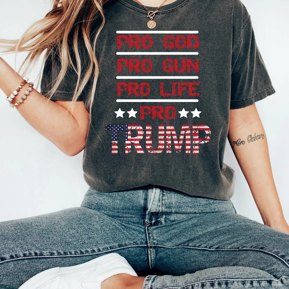 Republican MAGA Mens and Ladies Shirt Trump Flag Tee 1 1