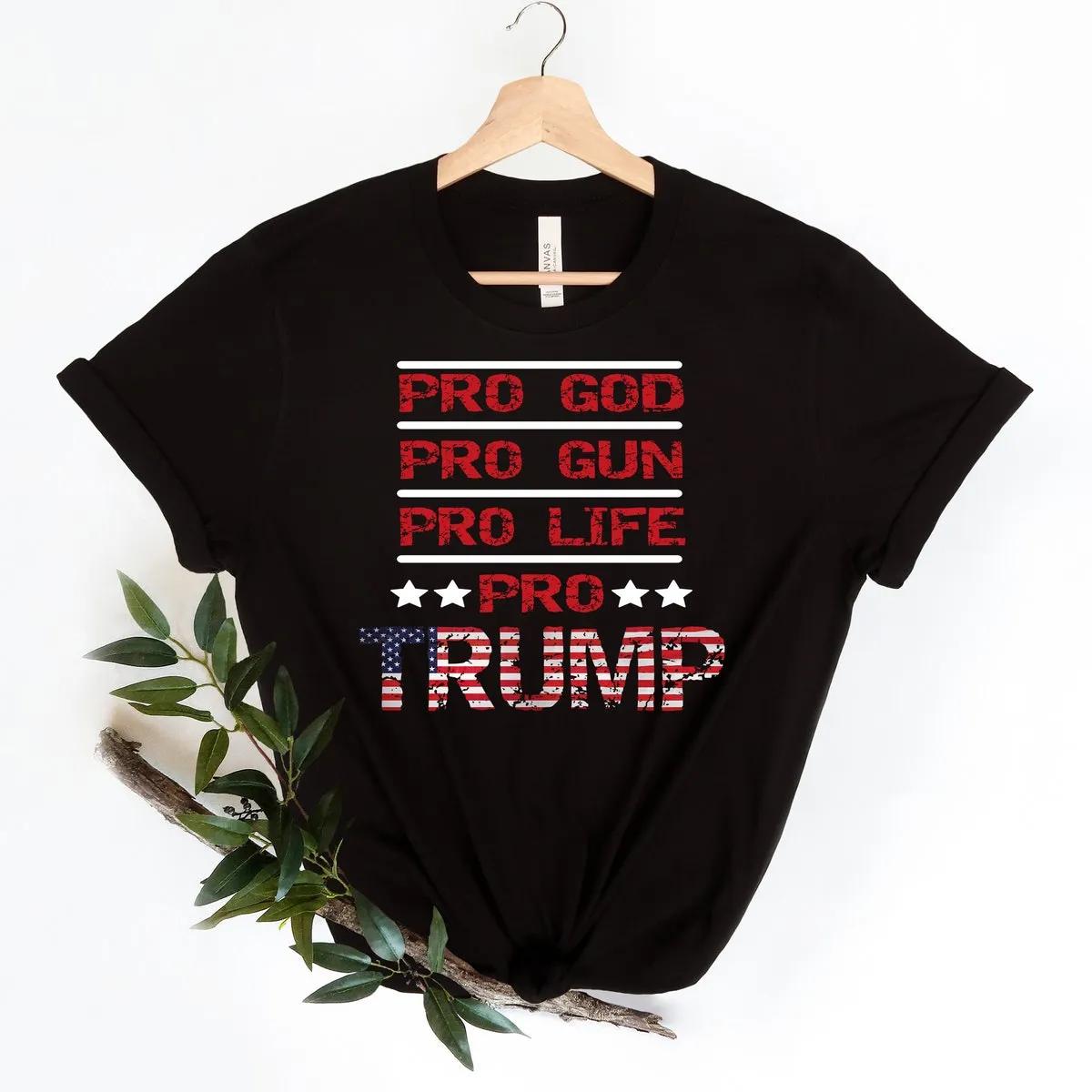 Republican MAGA Mens and Ladies Shirt Trump Flag Tee 2 1