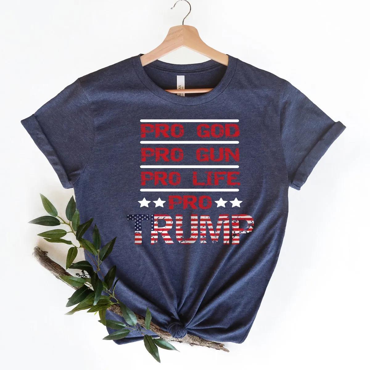 Republican MAGA Mens and Ladies Shirt Trump Flag Tee 4 1