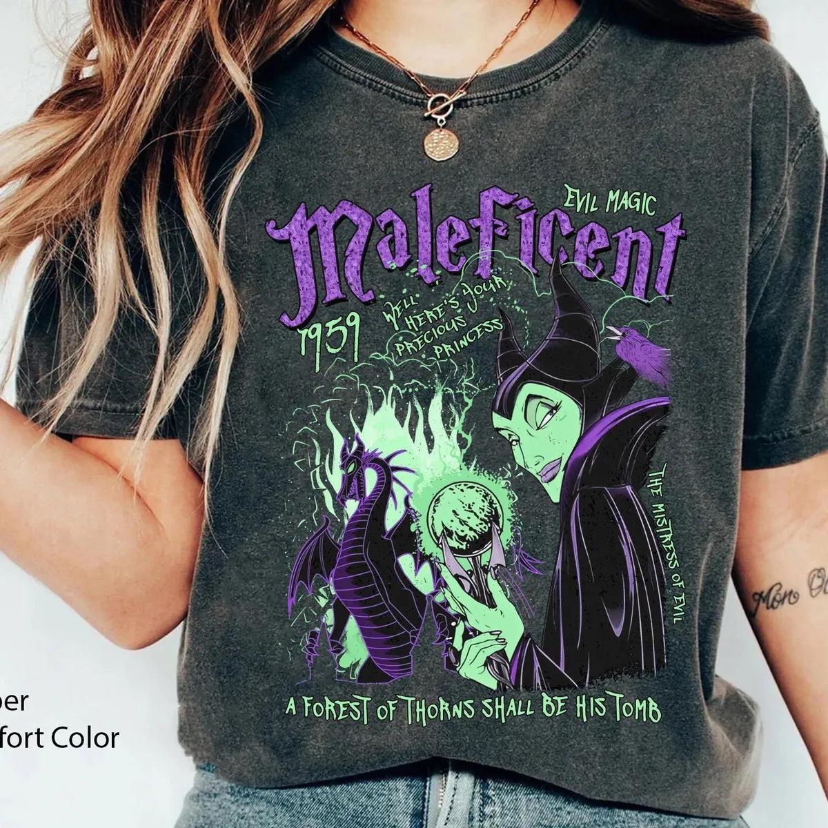 Retro Maleficent Graffiti Shirt Sleeping Beauty Villains Disney Tee 4 1