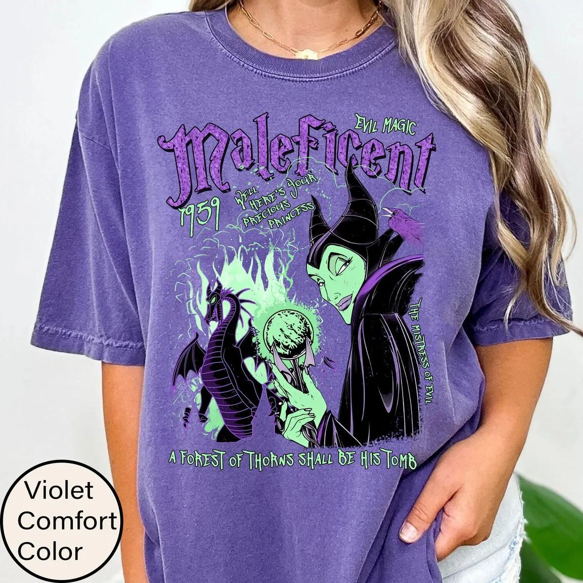 Retro Maleficent Graffiti Shirt Sleeping Beauty Villains Disney Tee 5 1