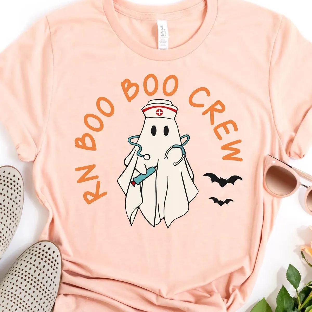 Rn Nurse Boo Crew Halloween Shirt 3