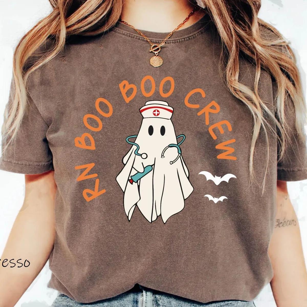 Rn Nurse Boo Crew Halloween Shirt 4