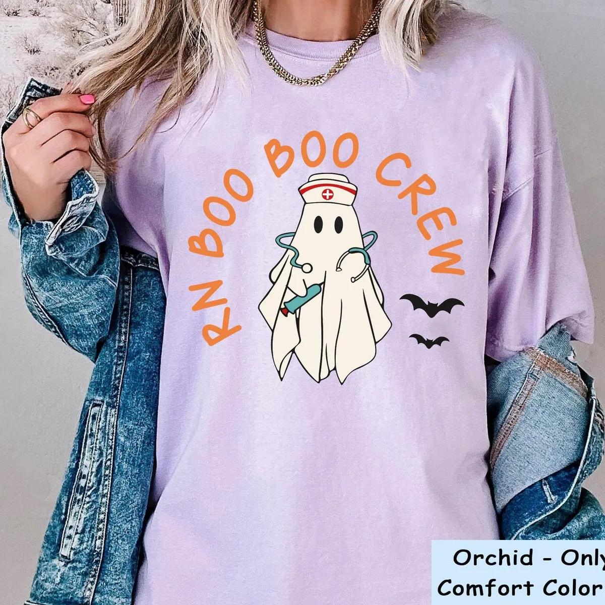 Rn Nurse Boo Crew Halloween Shirt 6