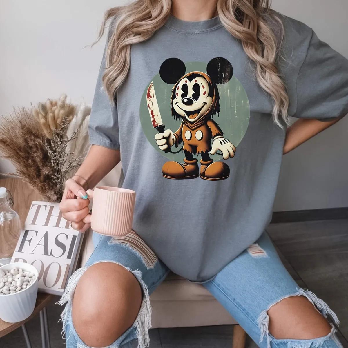 Scary Mickey Pumpkin Halloween Disney Shirt 3