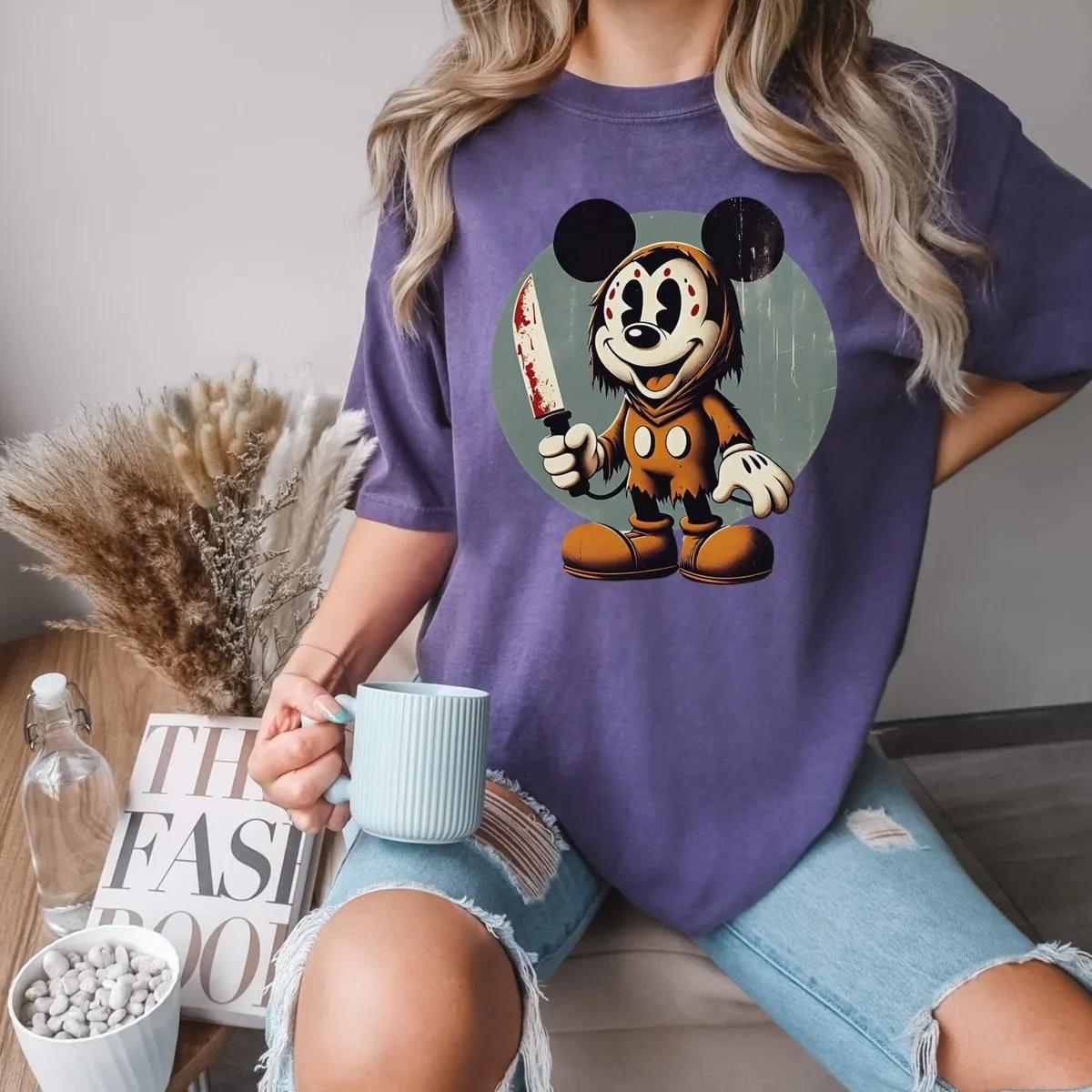 Scary Mickey Pumpkin Halloween Disney Shirt 5