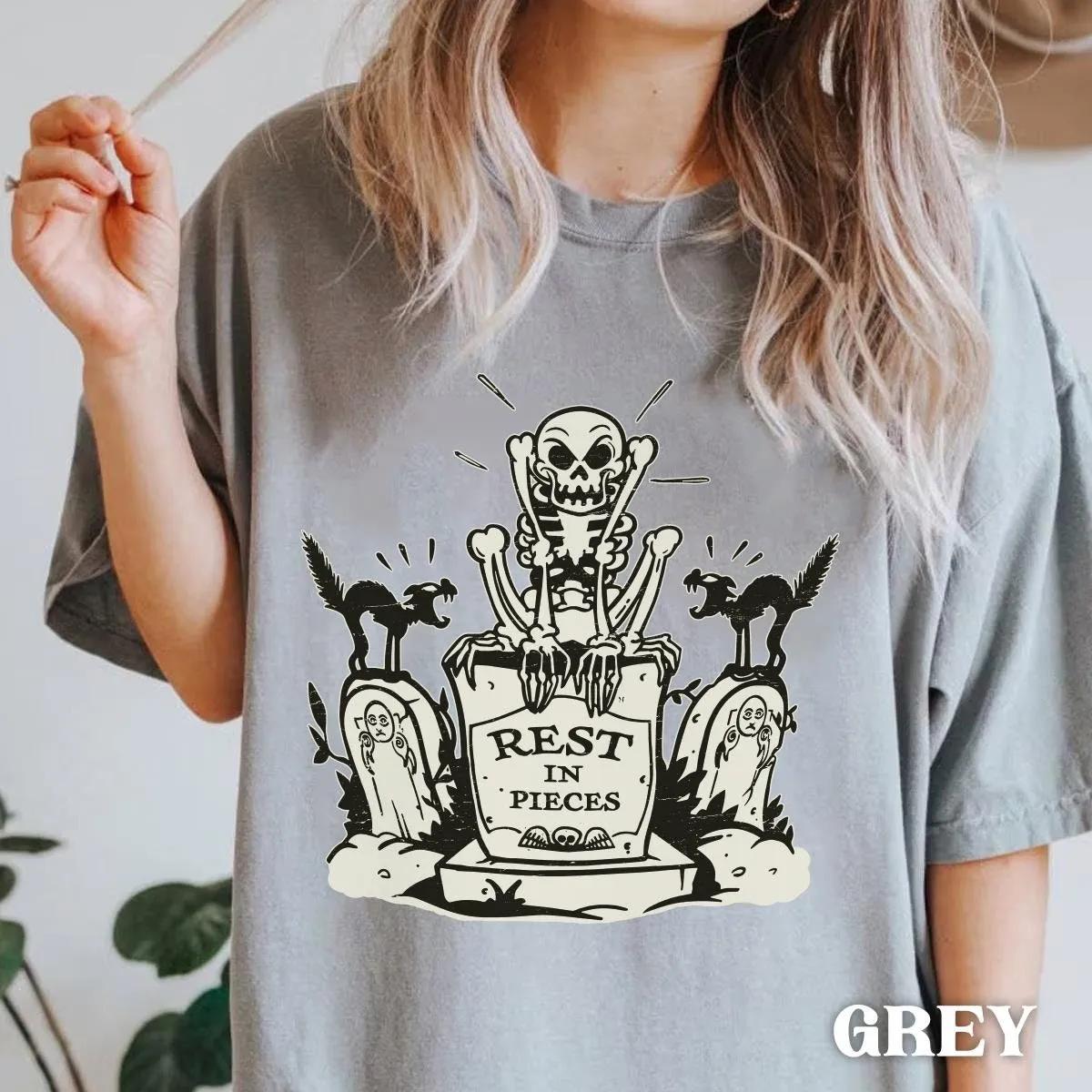 Silly Symphony Black Cat And Skeleton In Graveyard Shirt 5