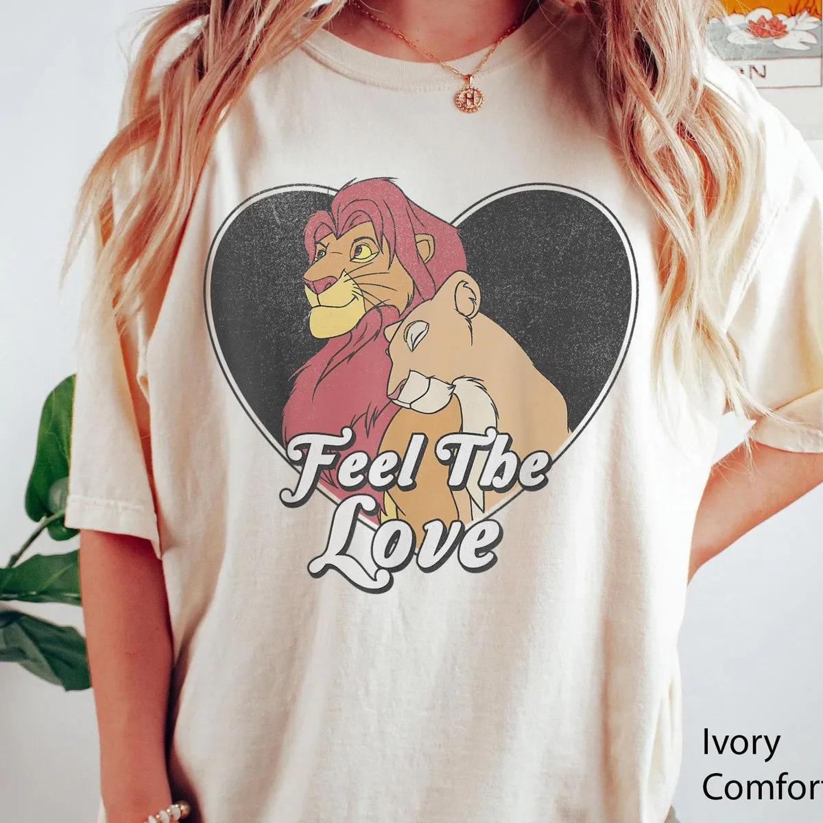 Simba Nala Feel The Love Valentines Day Shirt 1