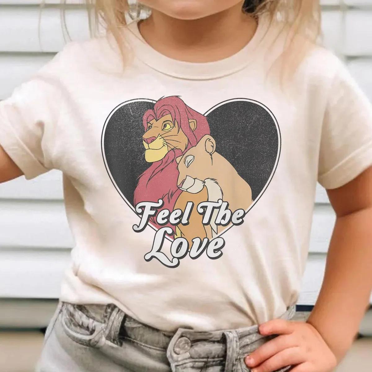 Simba Nala Feel The Love Valentines Day Shirt 3