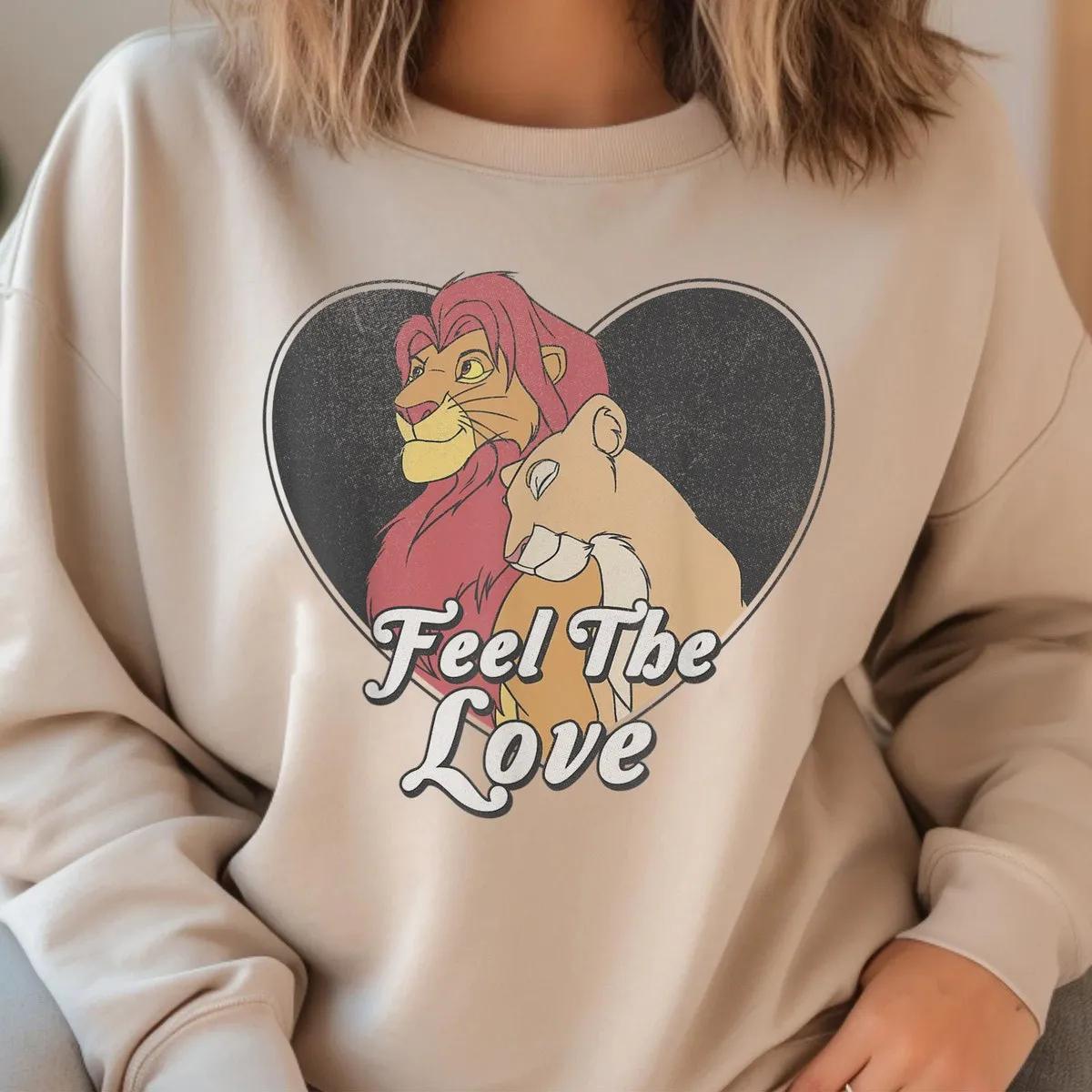 Simba Nala Feel The Love Valentines Day Shirt 5