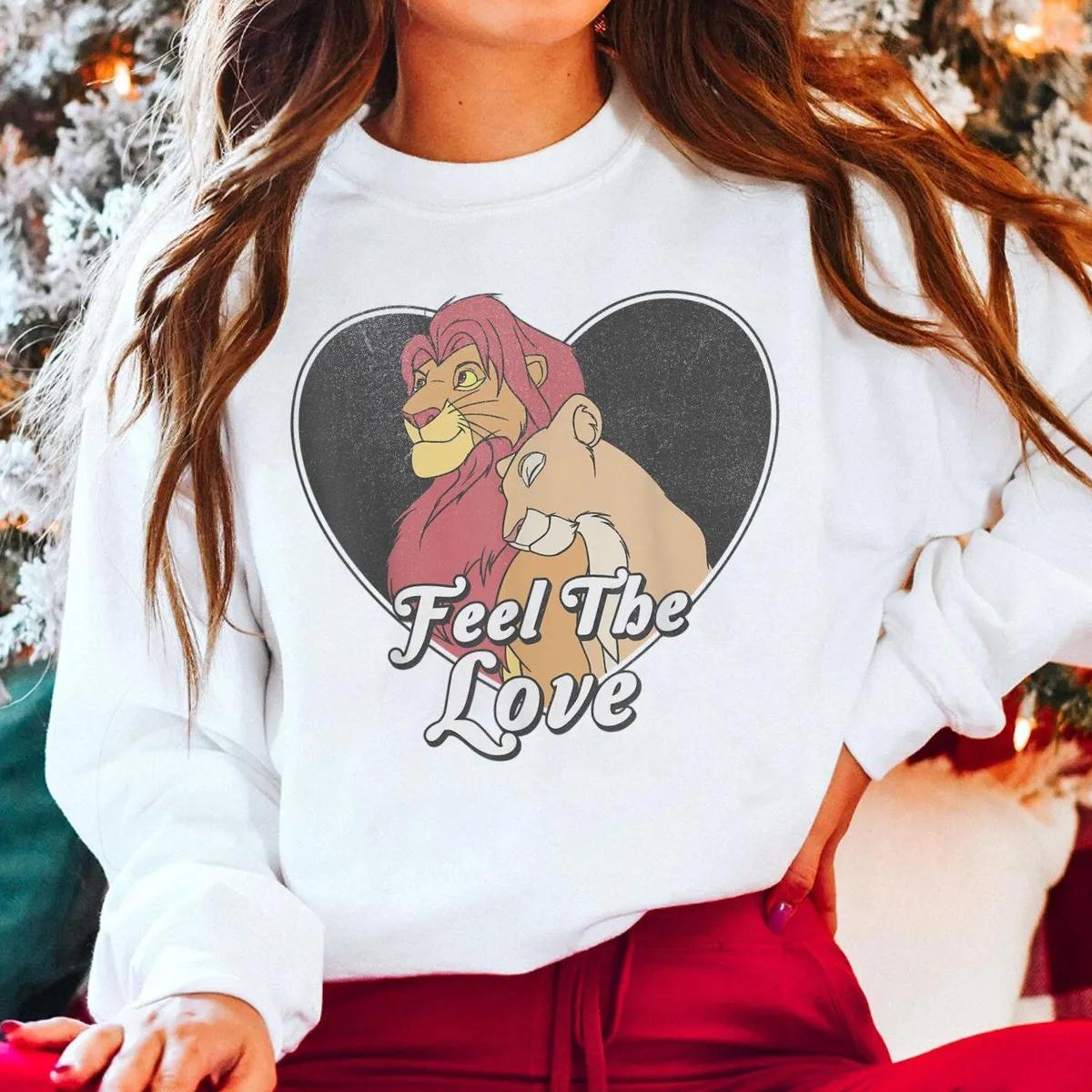 Simba Nala Feel The Love Valentines Day Shirt 6