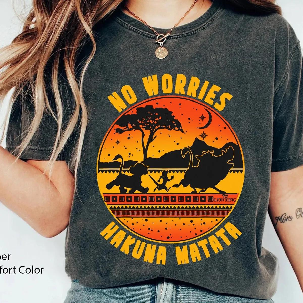 Simba Timon Pumbaa Hakuna Matata No Worries Shirt 3