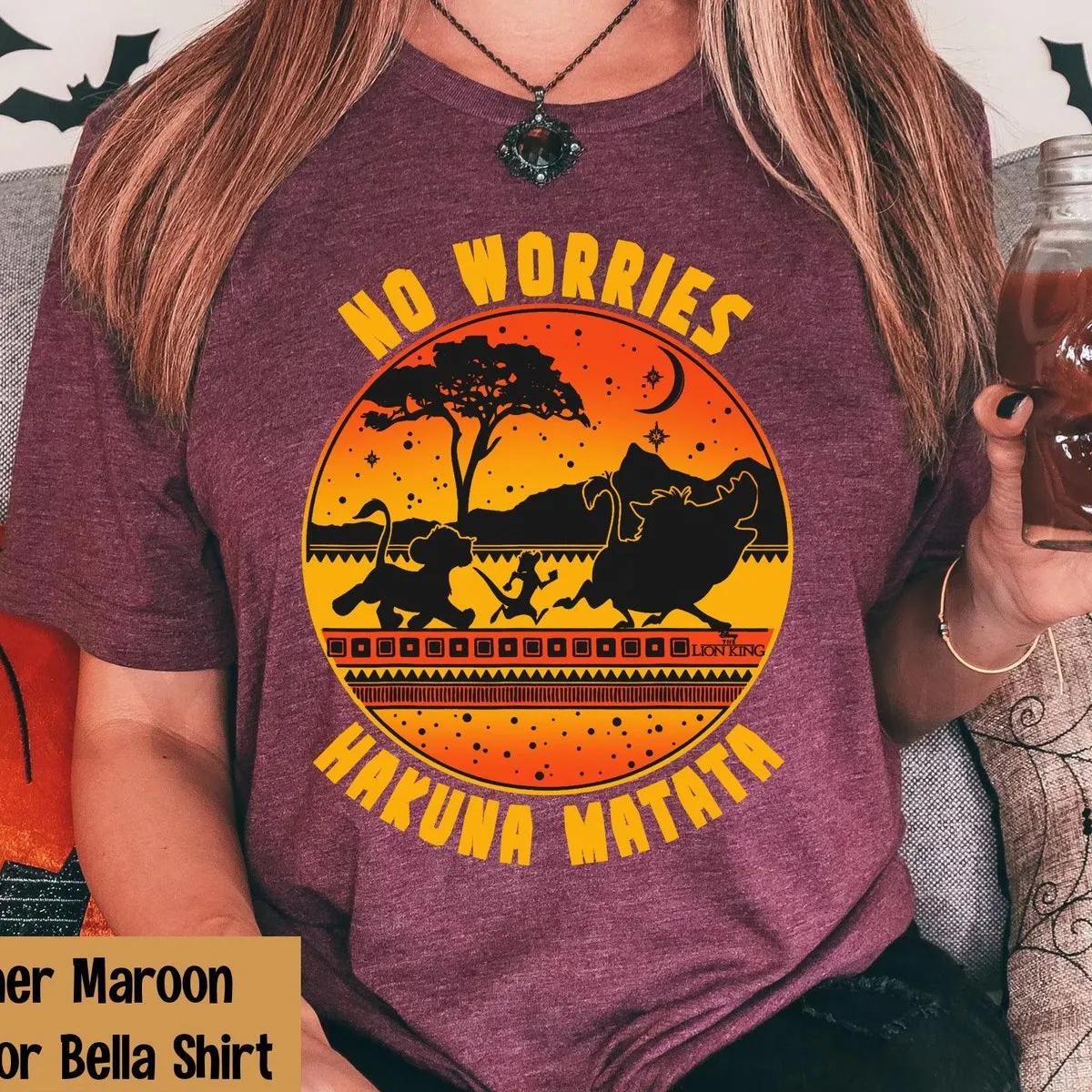 Simba Timon Pumbaa Hakuna Matata No Worries Shirt 4