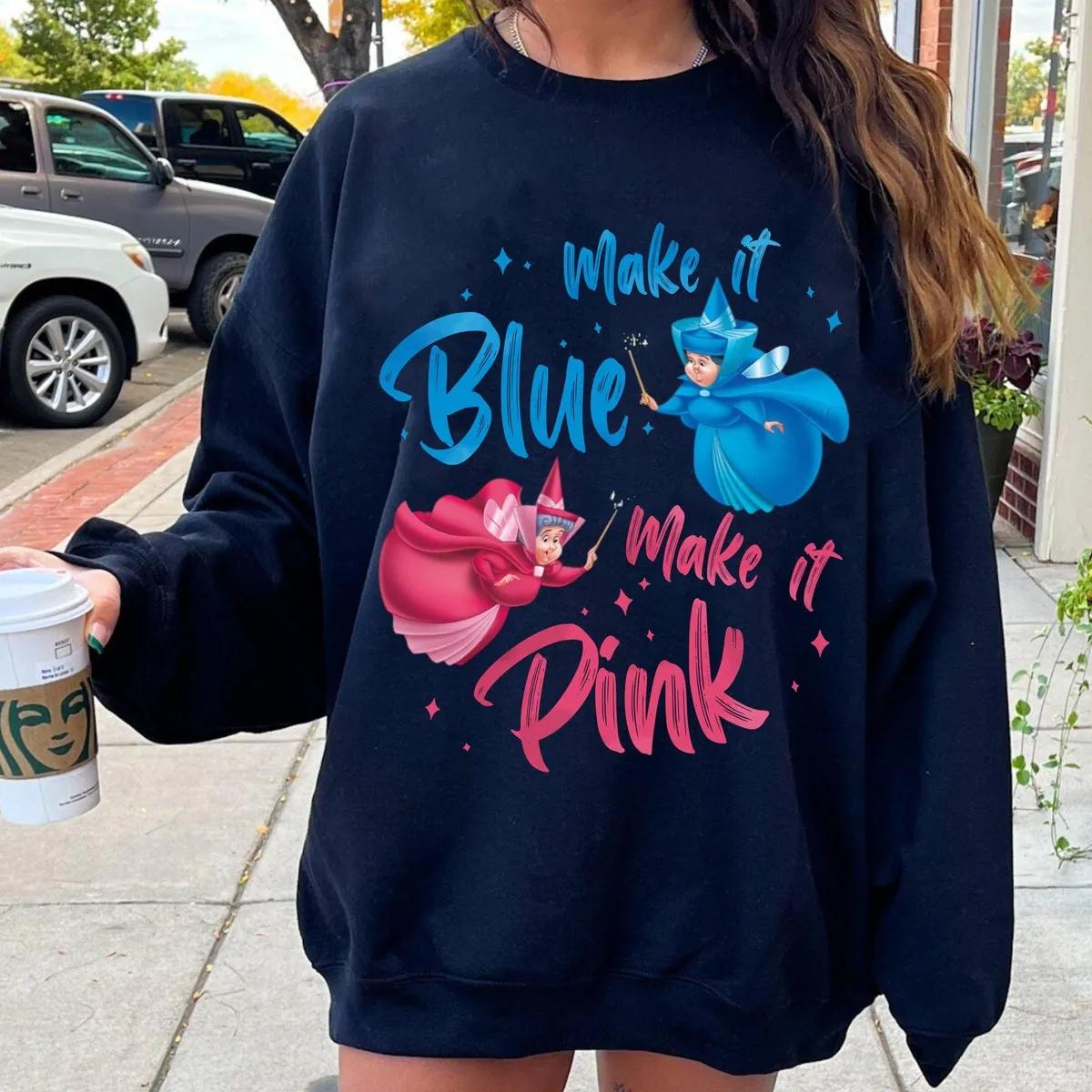 Sleeping Beauty Fairies Flora Merryweather Make It Blue Make It Pink Shirt 6