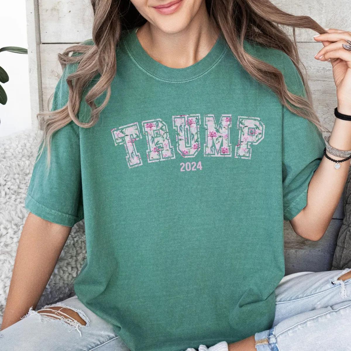 Soft Girl Aesthetic Trump Shirt Aesthetic Soft Girl Trump Varsity Floral Tee 7