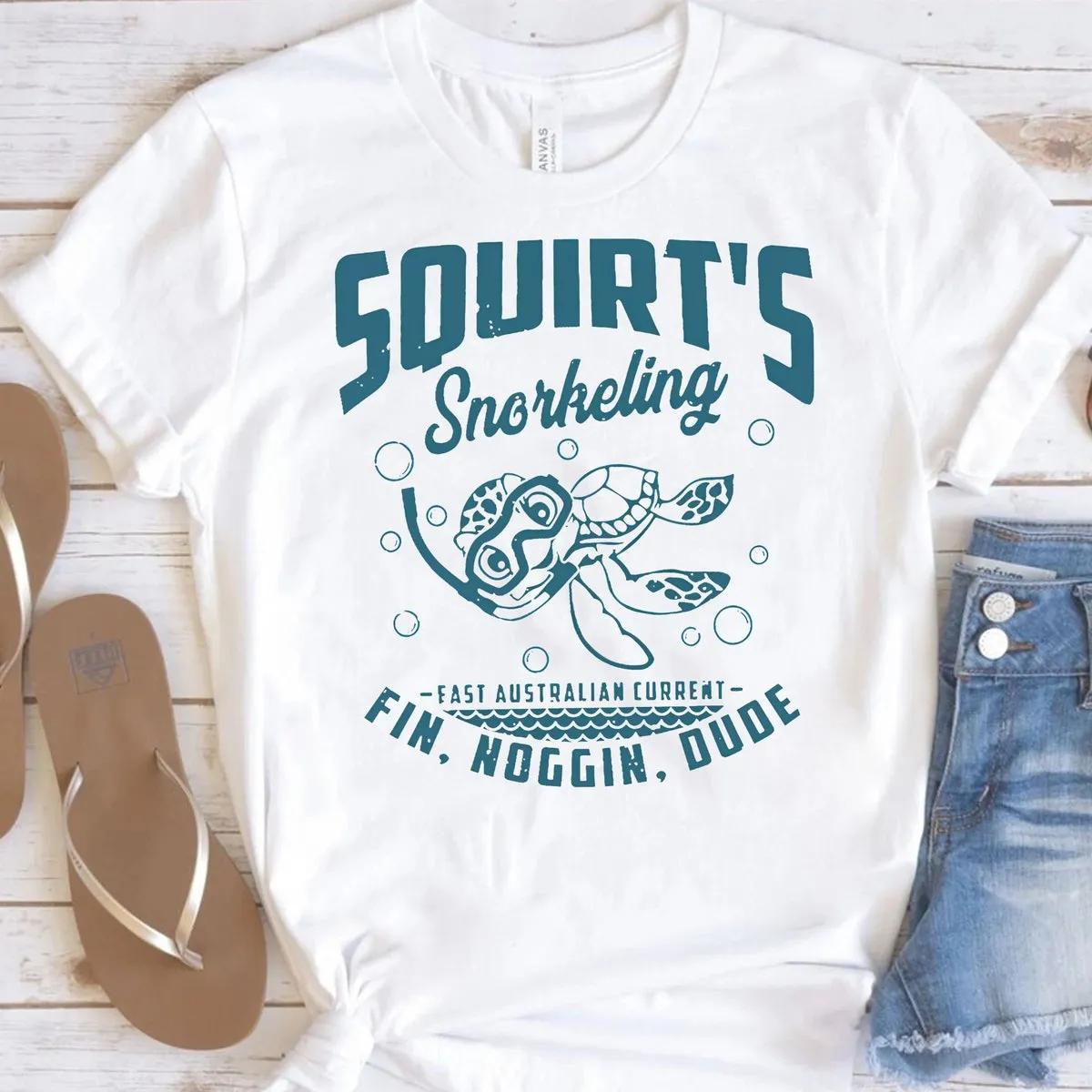 Squirts Snorkeling Sea Turtle Shirt Disney Finding Nemo Tee 2