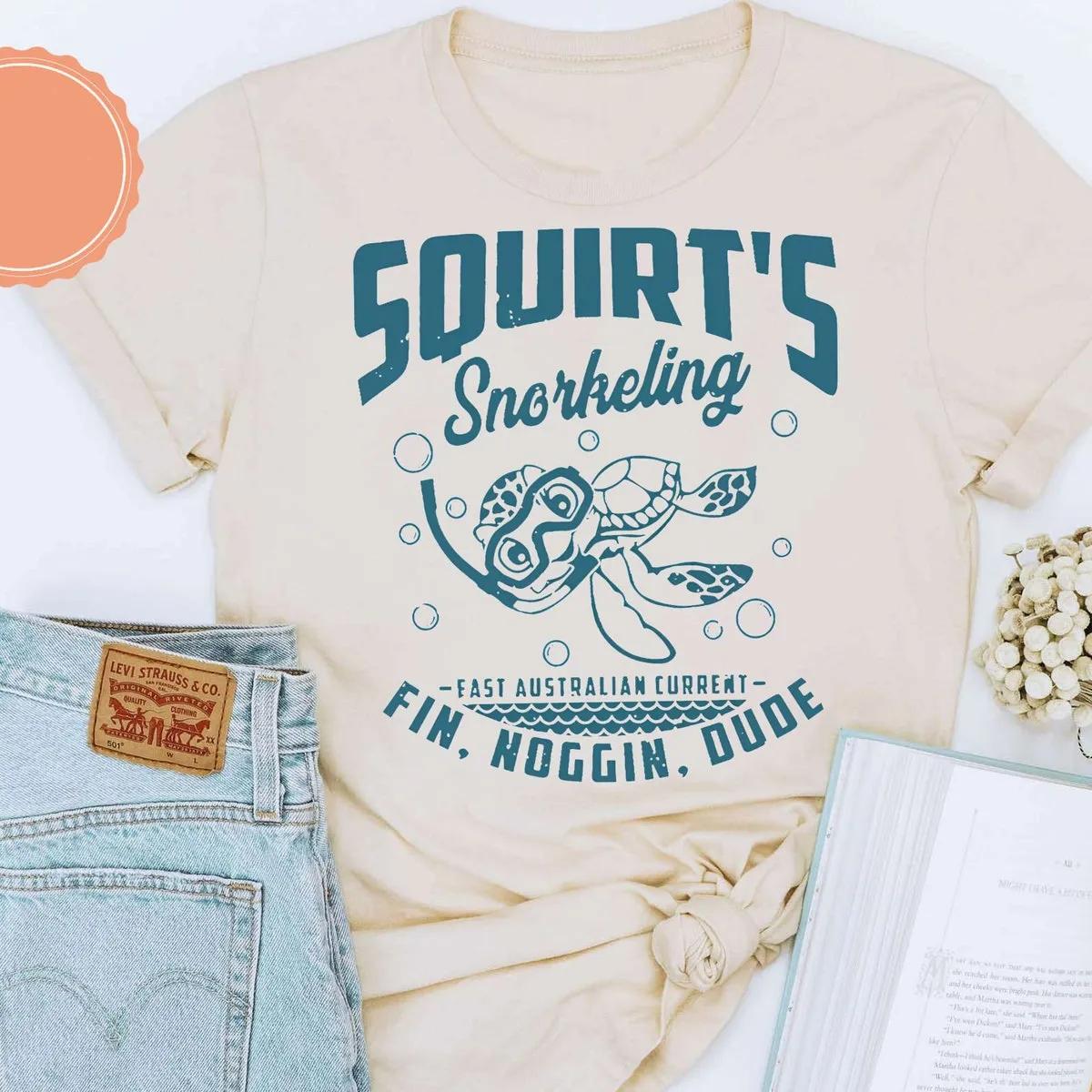 Squirts Snorkeling Sea Turtle Shirt Disney Finding Nemo Tee 3