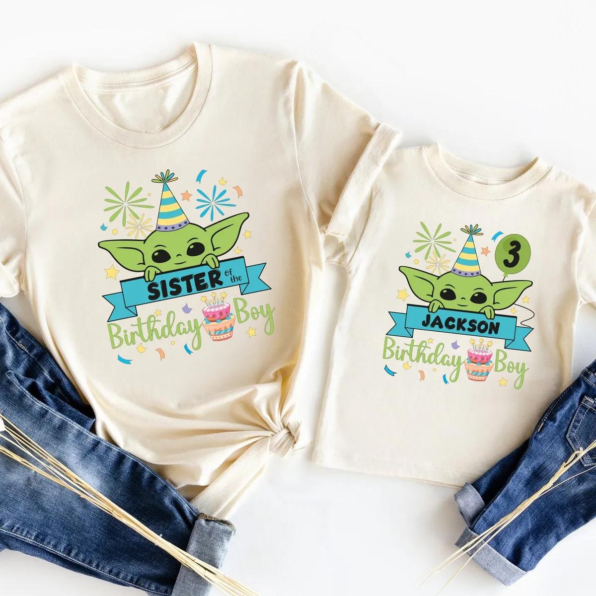 Star Wars Baby Yoda Birthday Boy Shirt Disney Baby Yoda Family Birthday Tee 2 1