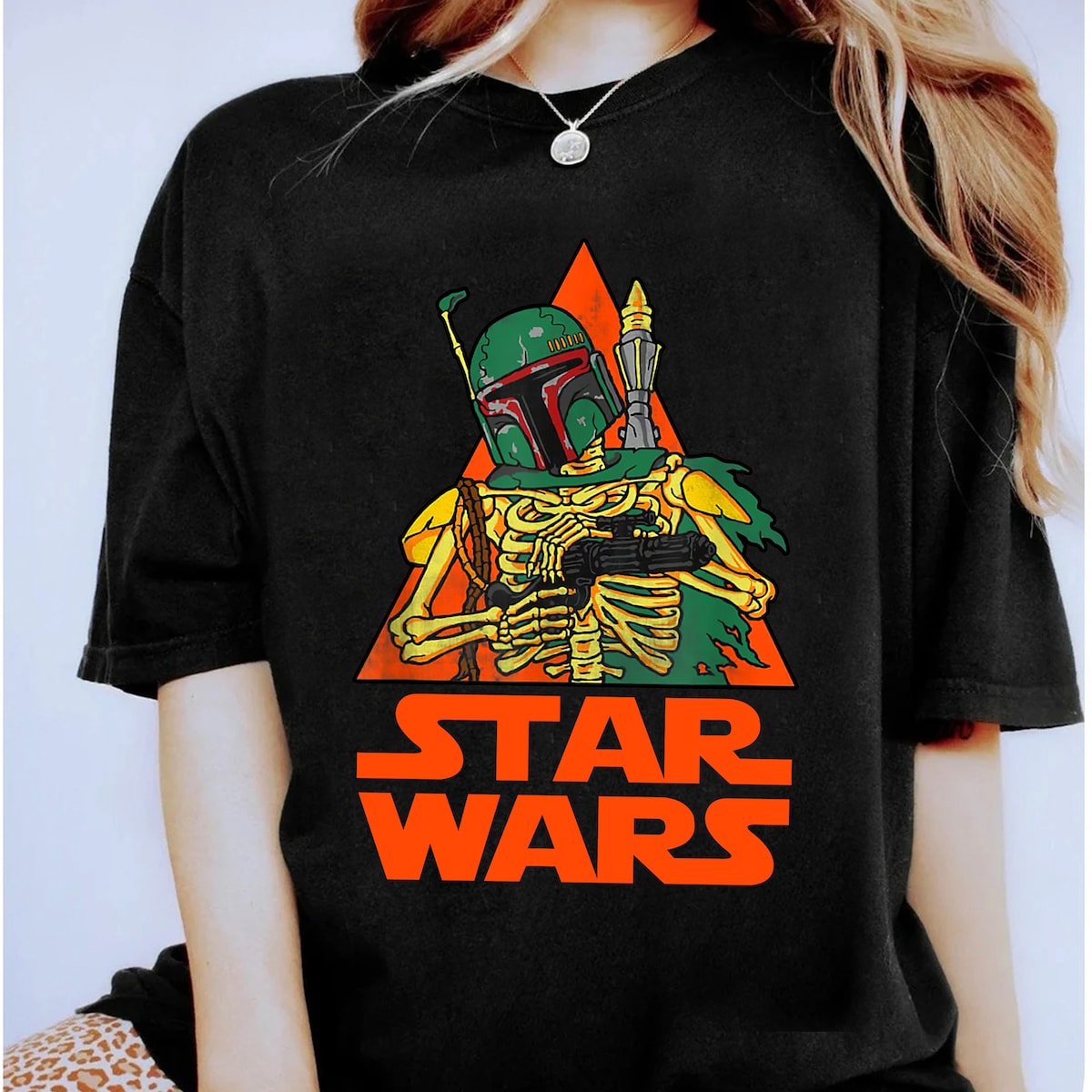 Star Wars Boba Fett Skeleton Halloween Shirt 1