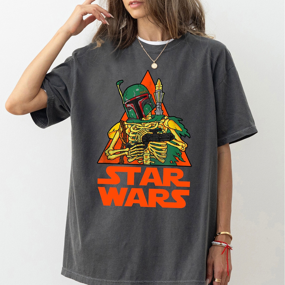 Star Wars Boba Fett Skeleton Halloween Shirt 3