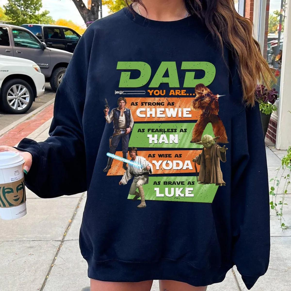 Star Wars Dad Yoda Luke Han Solo Chewie Shirt 1