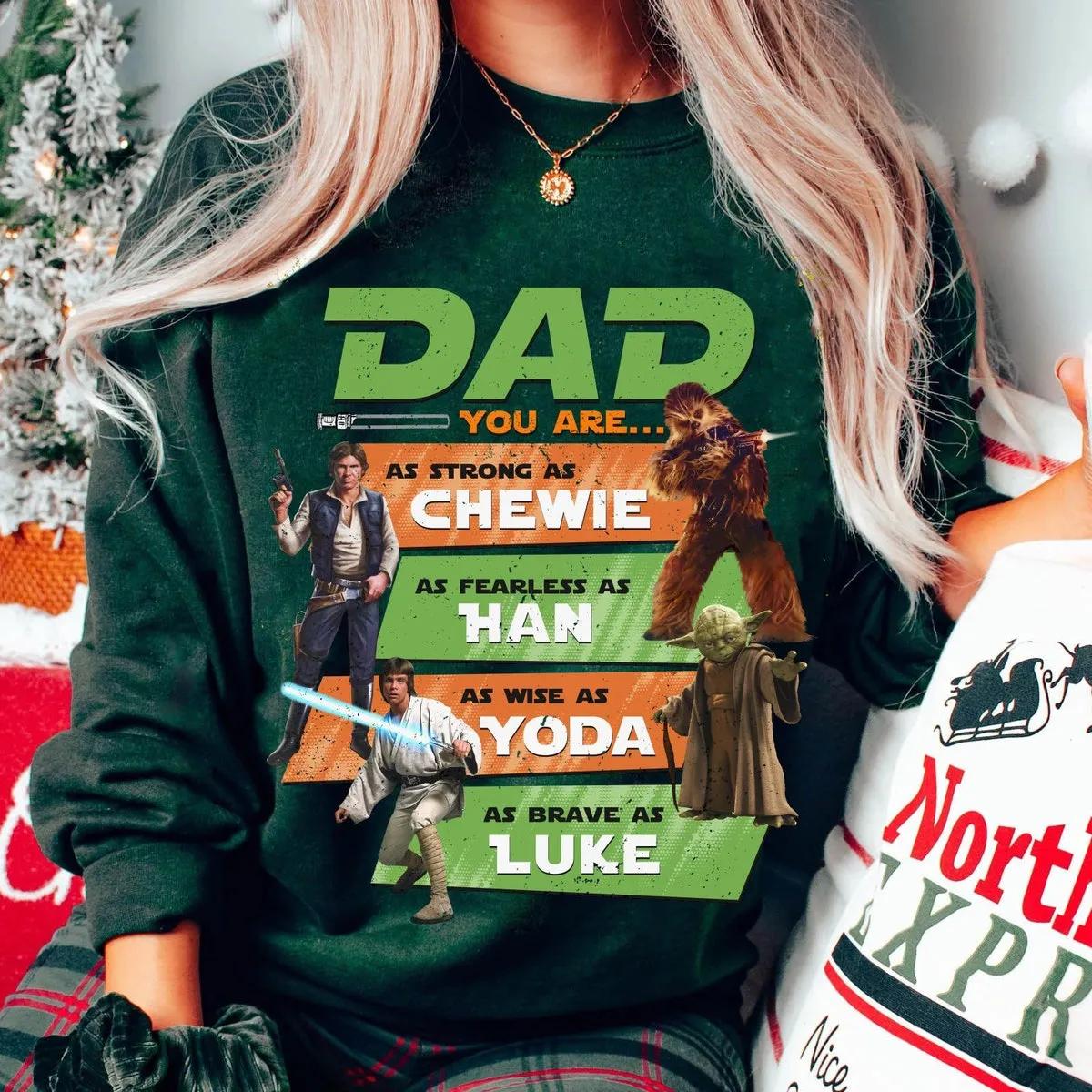 Star Wars Dad Yoda Luke Han Solo Chewie Shirt 3