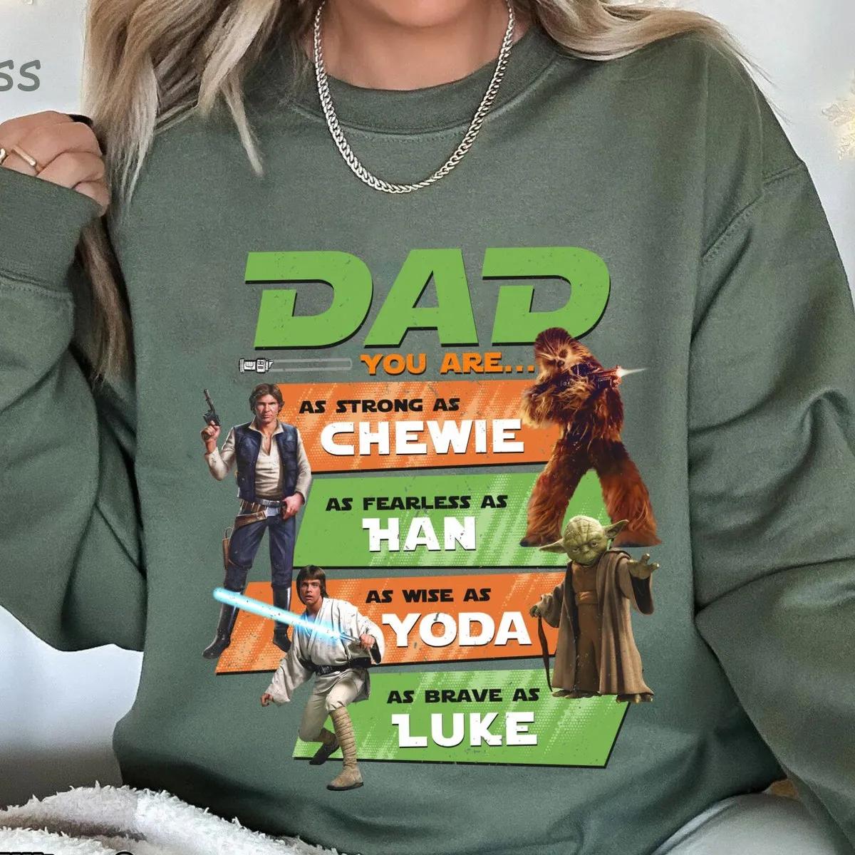 Star Wars Dad Yoda Luke Han Solo Chewie Shirt 5