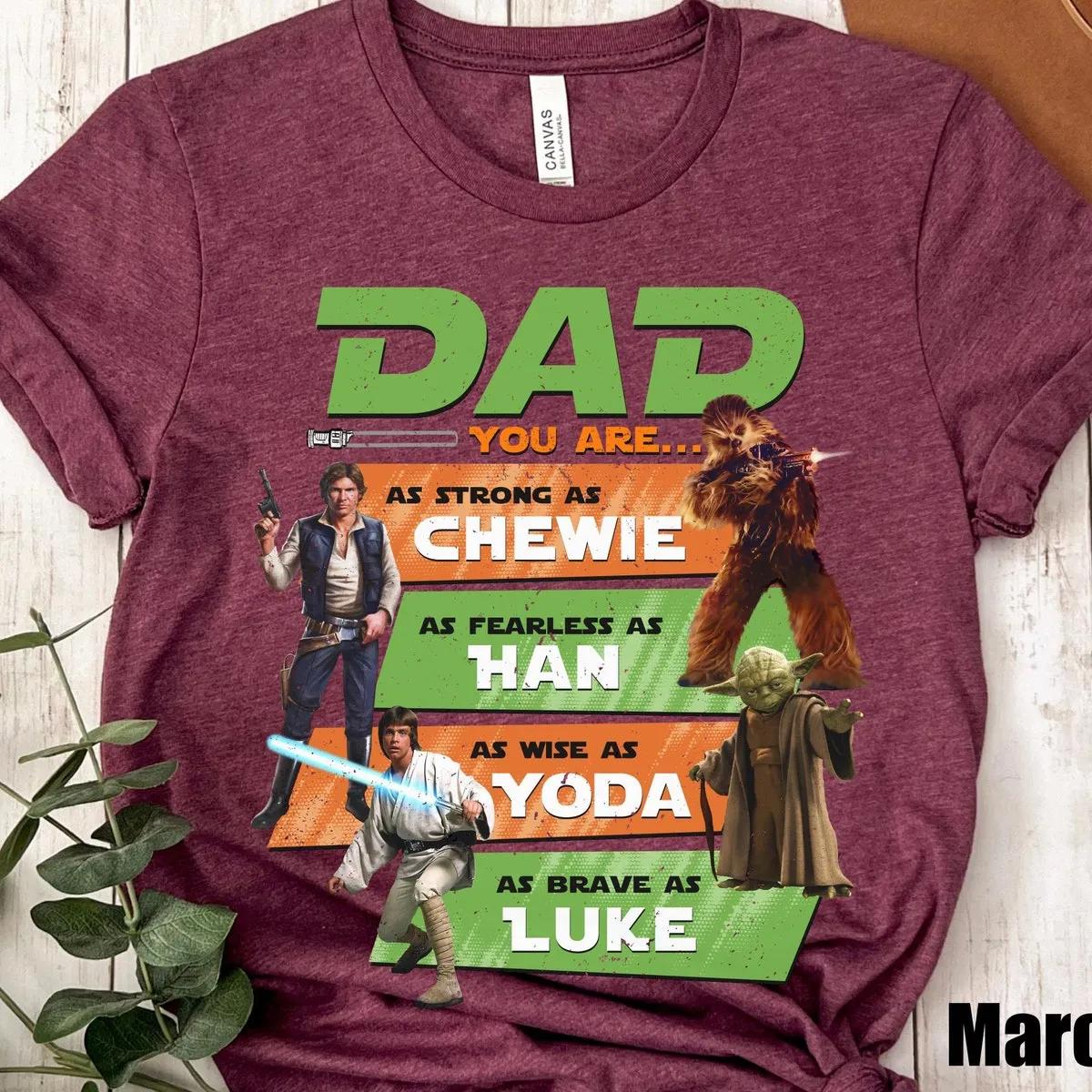 Star Wars Dad Yoda Luke Han Solo Chewie Shirt 6