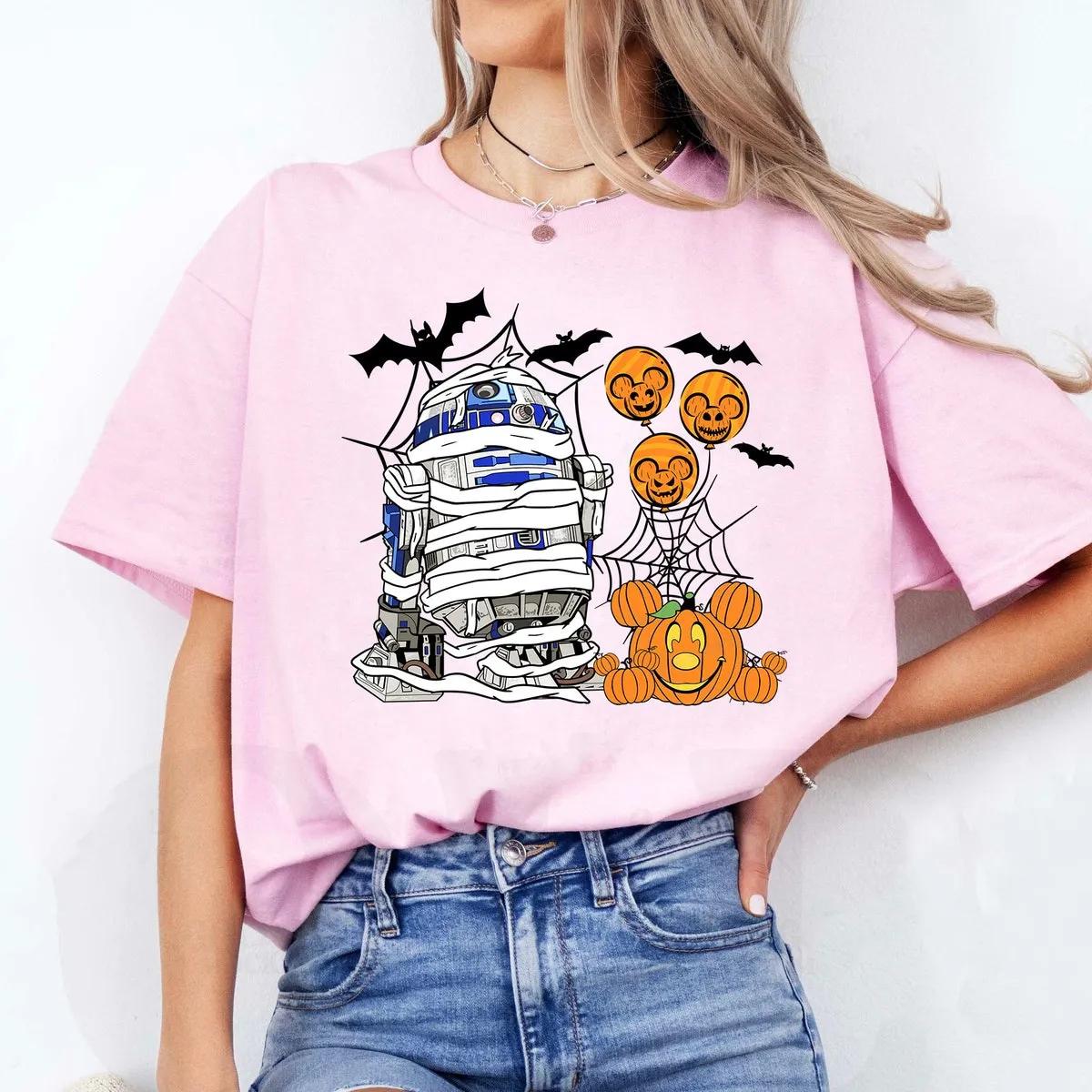 Star Wars Halloween BB8 and C3PO Mummy Shirt 2