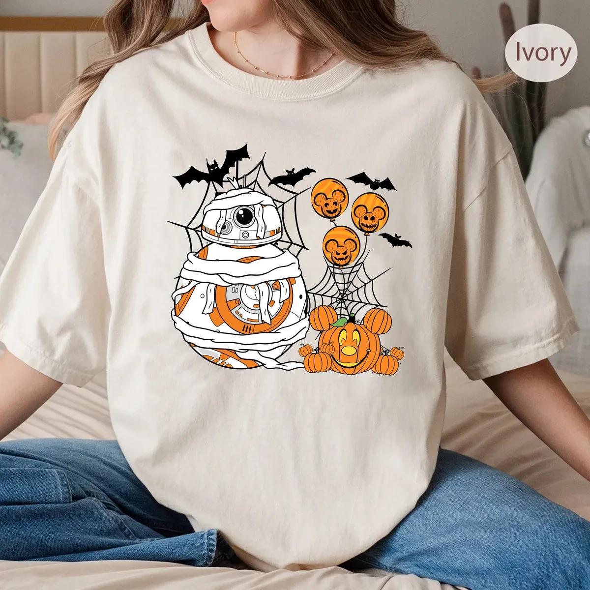 Star Wars Halloween BB8 and C3PO Mummy Shirt 3