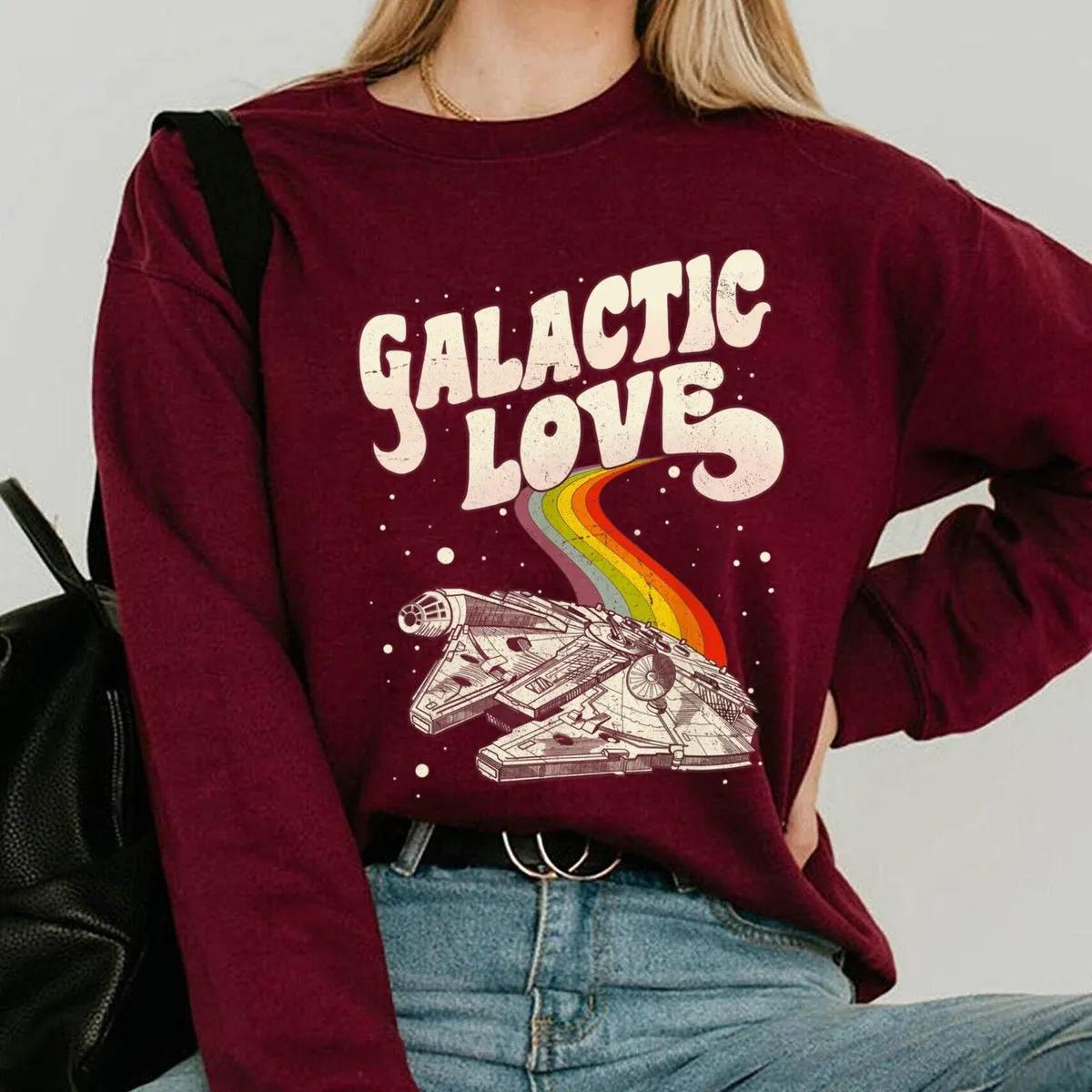 Star Wars Rainbow Millennium Falcon Galactic Love Shirt 2