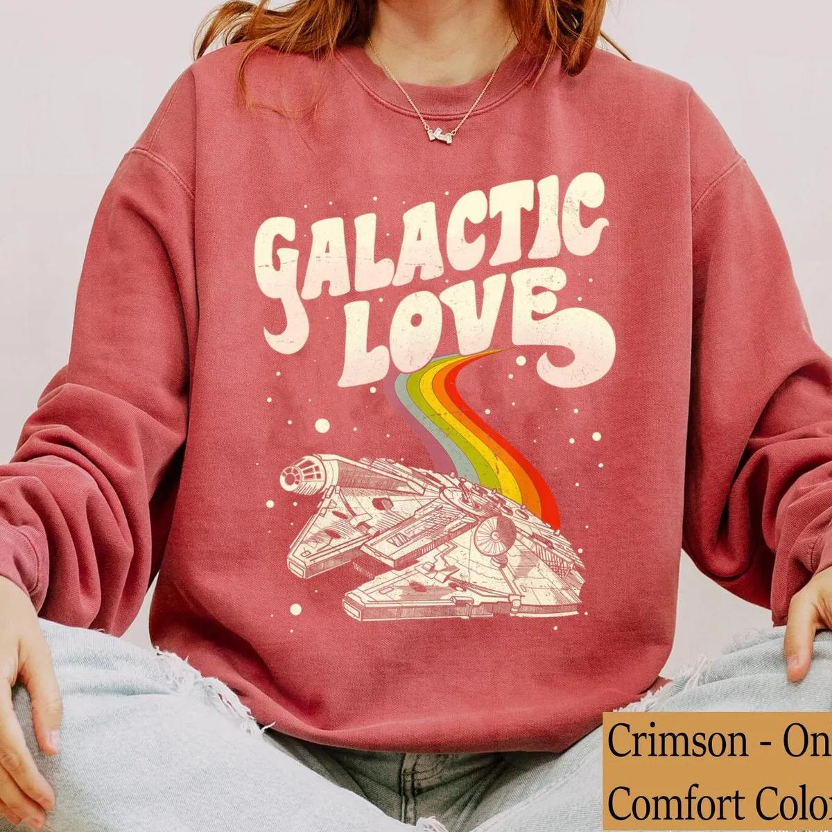 Star Wars Rainbow Millennium Falcon Galactic Love Shirt 5