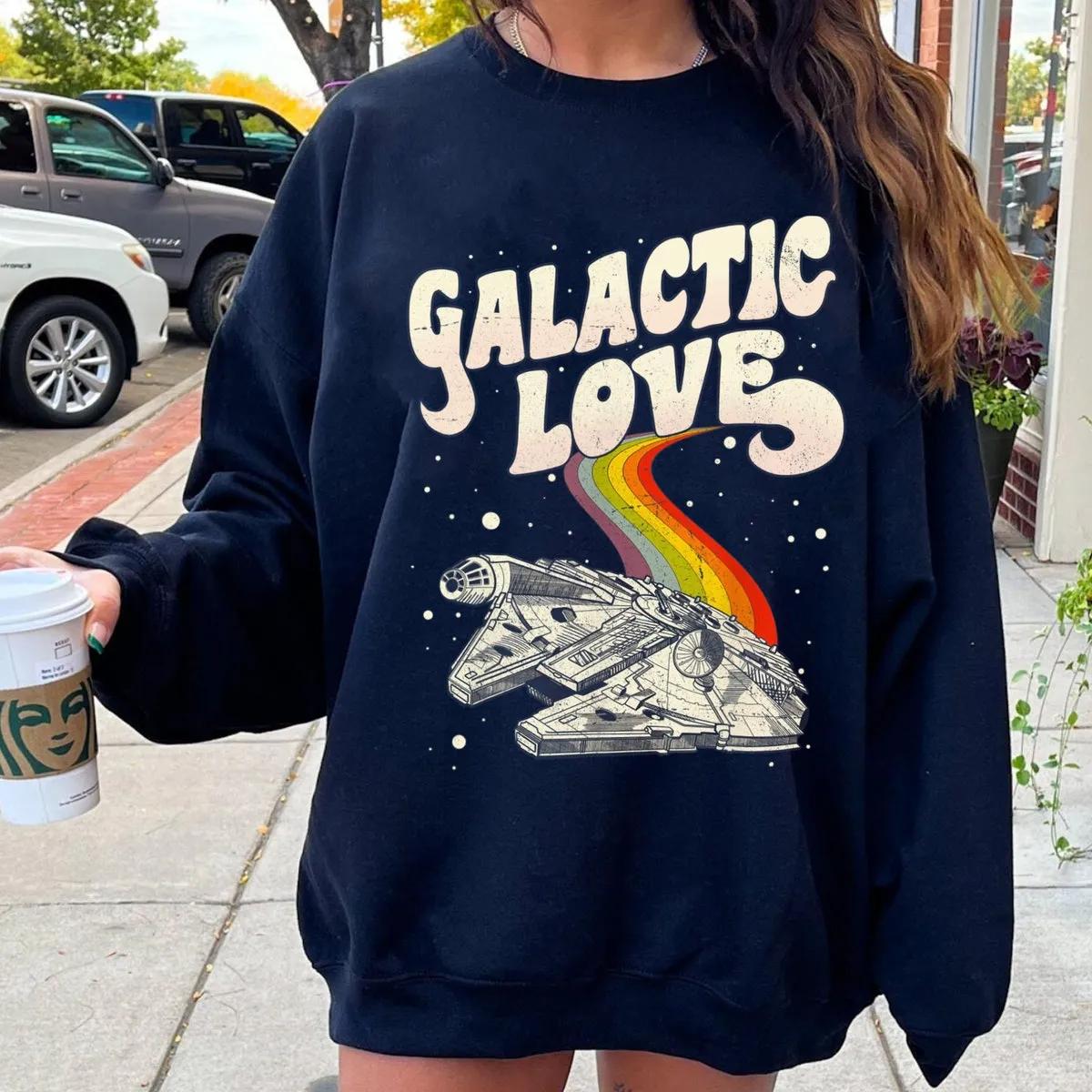 Star Wars Rainbow Millennium Falcon Galactic Love Shirt 6