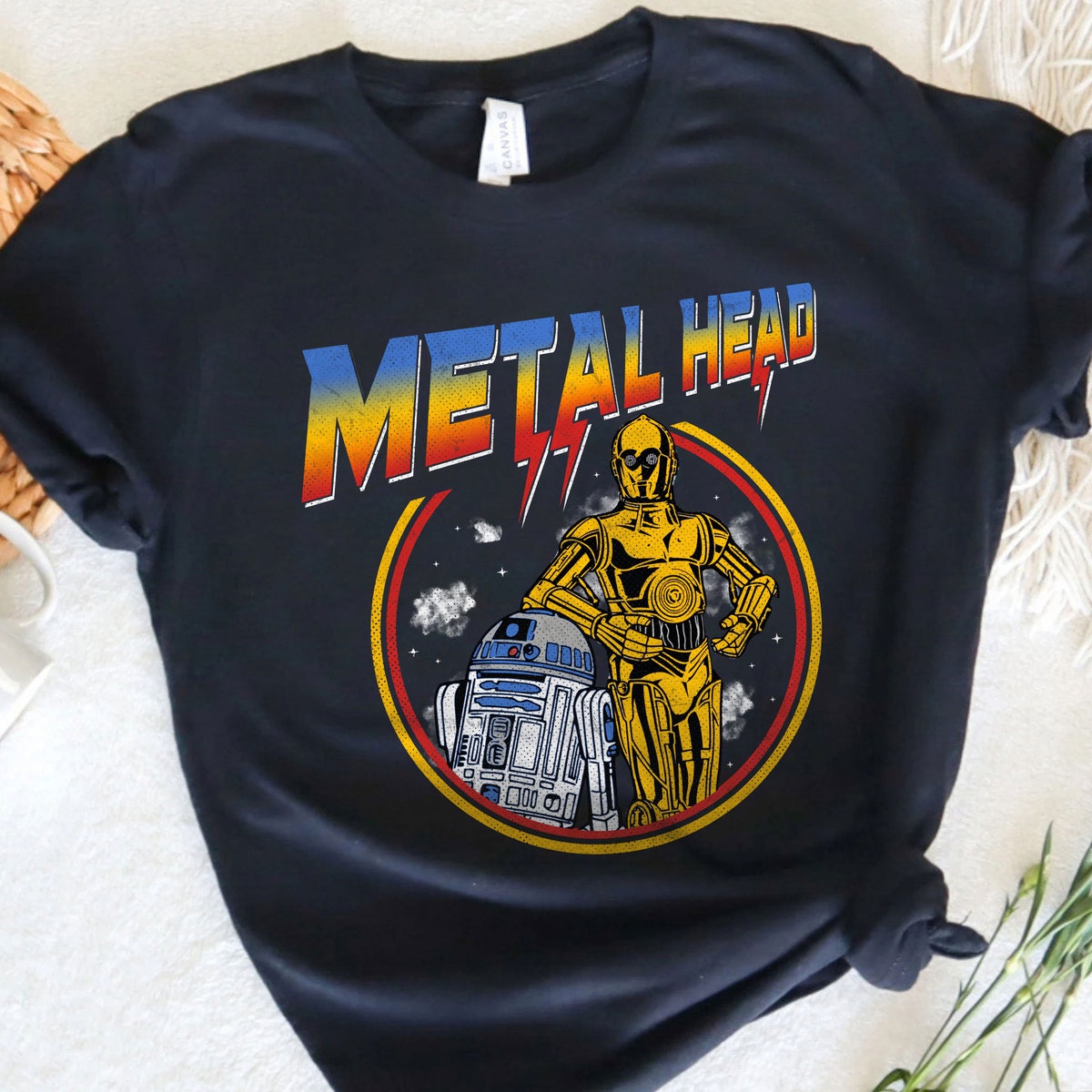 Star Wars Rock Band Music BB8 R2 D2 Metal Head Shirt 5