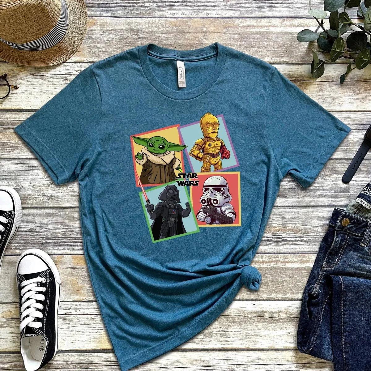 Star Wars Shirt Storm Trooper Darth Vader Baby Yoda Retro Vibes 1 1