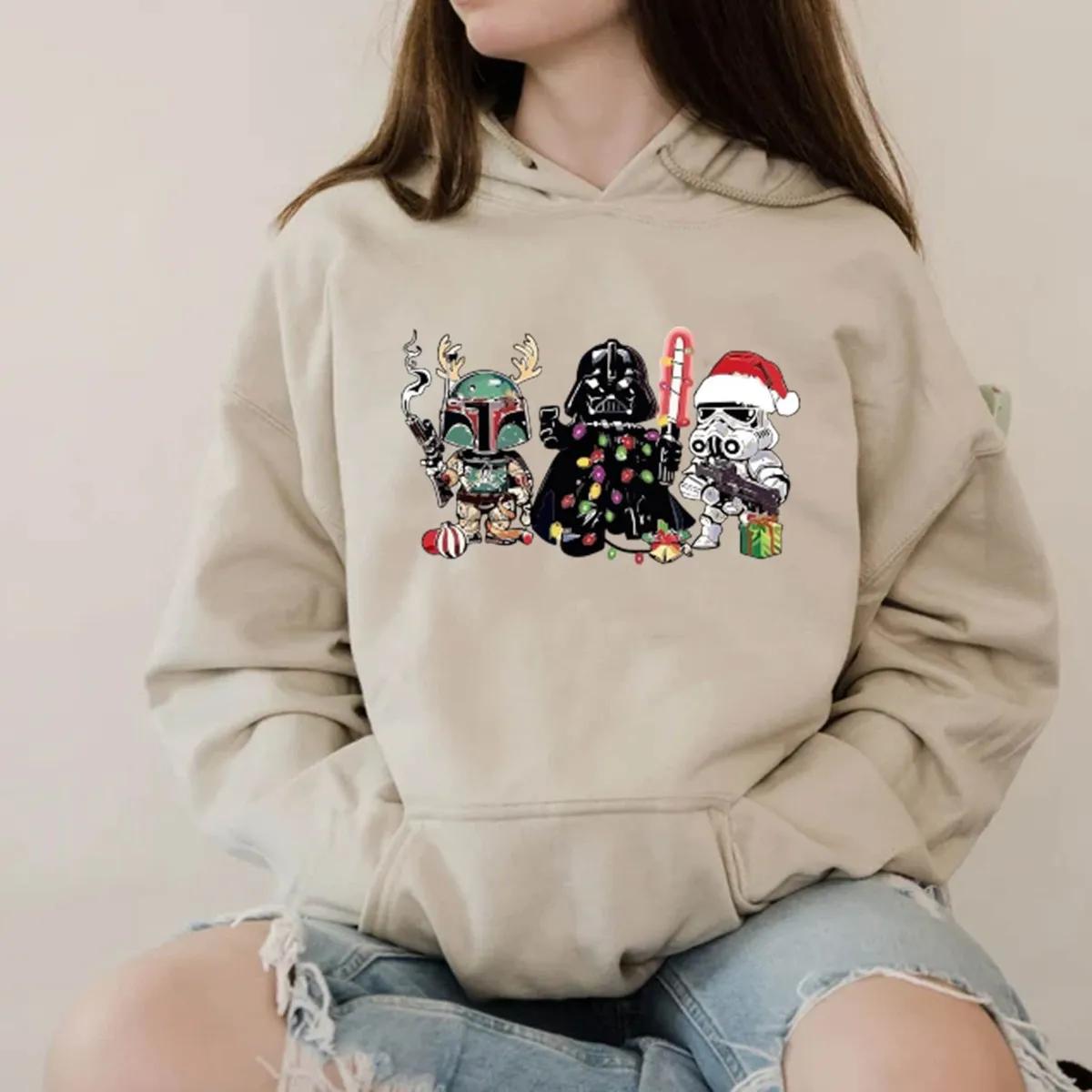 Star Wars Storm Trooper Darth Vader Santa Christmas Shirt 1 2