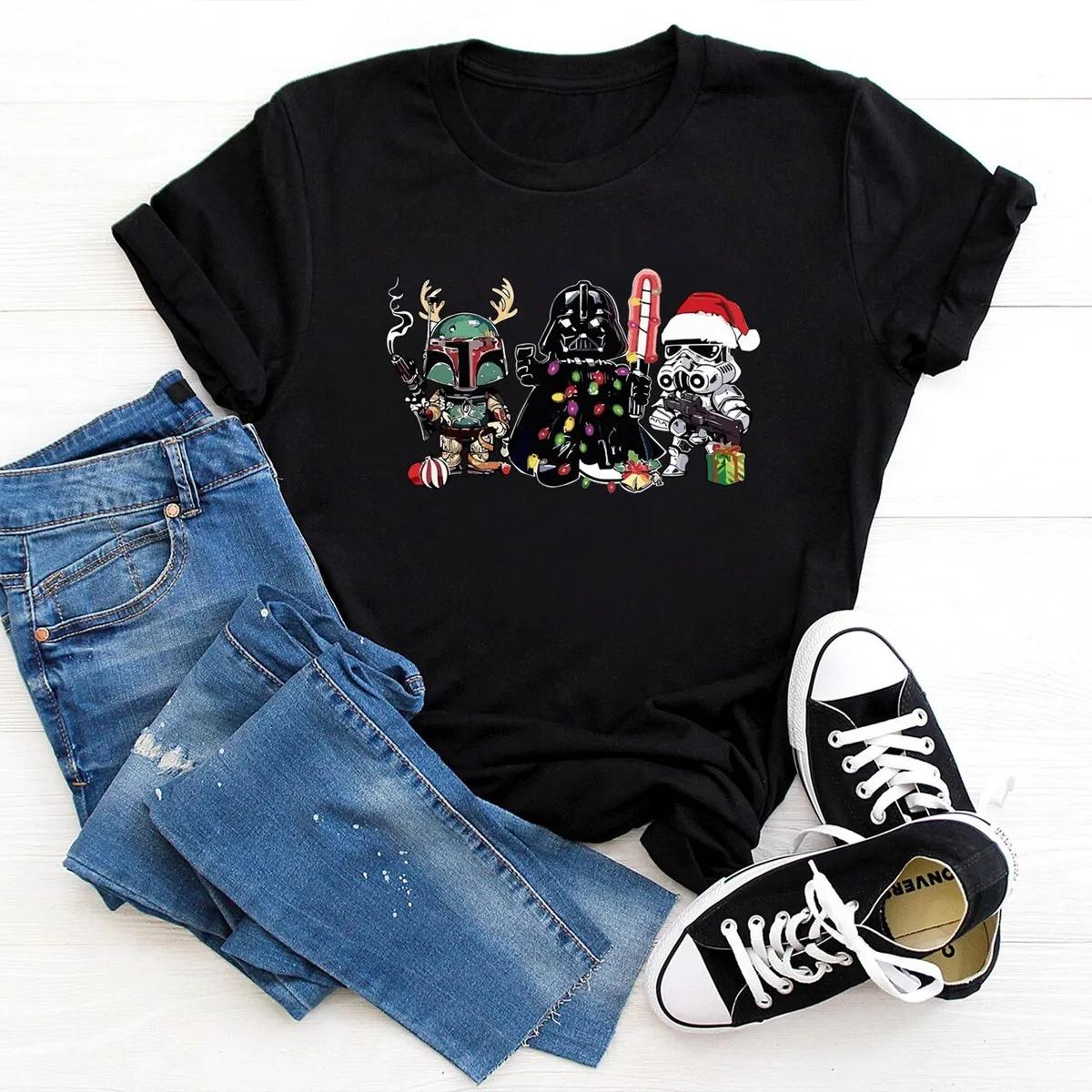 Star Wars Storm Trooper Darth Vader Santa Christmas Shirt 2 2