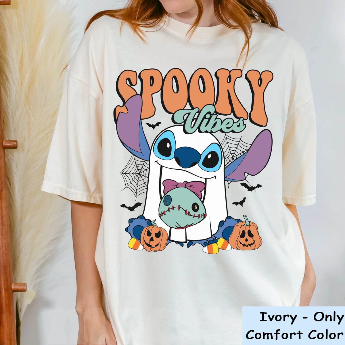 Stitch Boo Ghost with Scrump Spooky Vibes Shirt 4 1