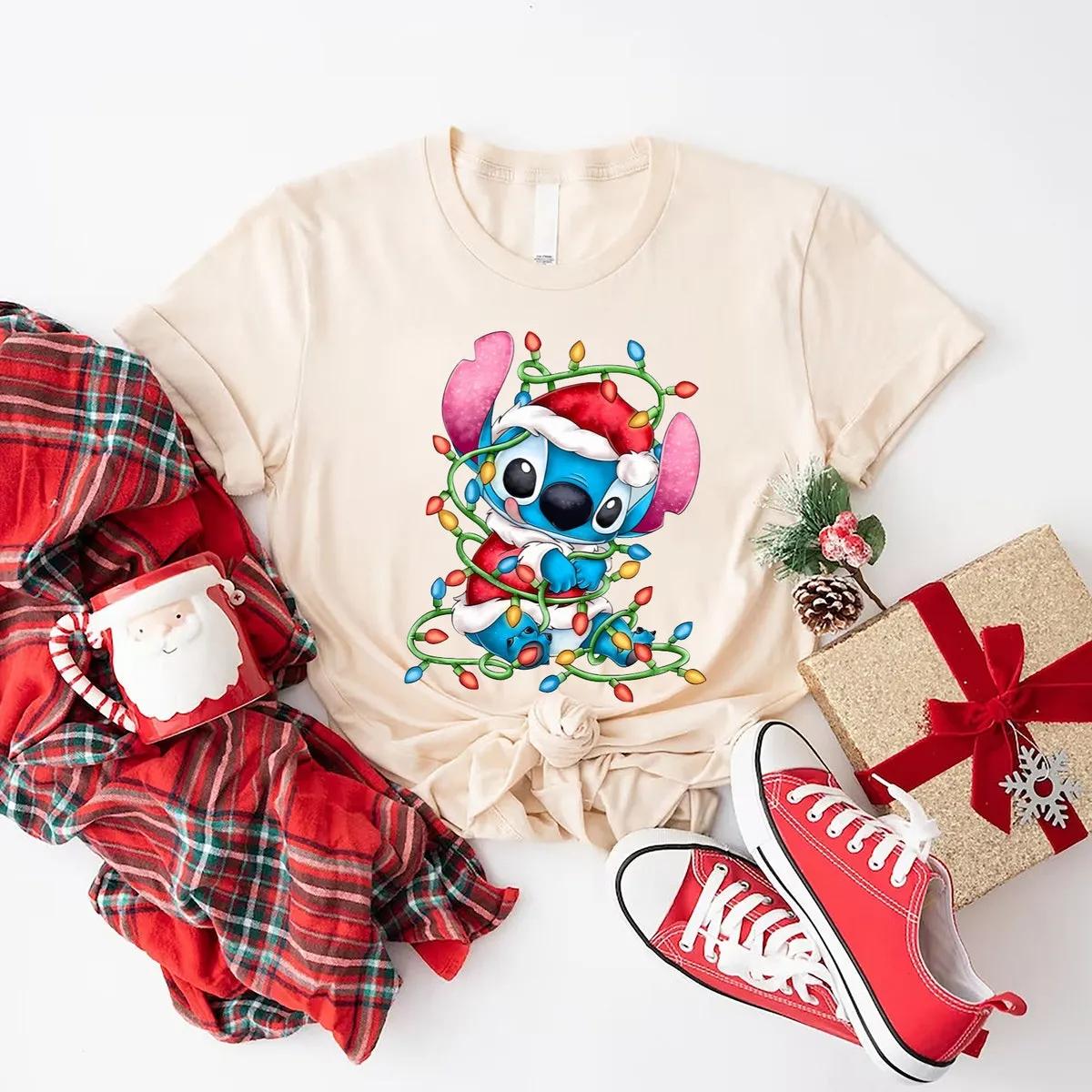 Stitch Disney Christmas Shirt Lilo and Stitch Christmas Tee 4 1