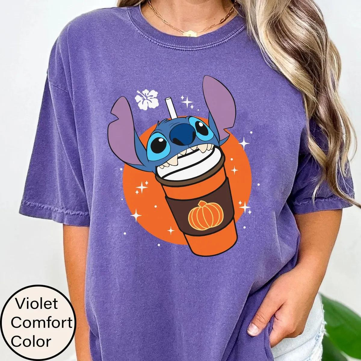 Stitch Halloween Pumpkin Spice Latte Disney Shirt 6