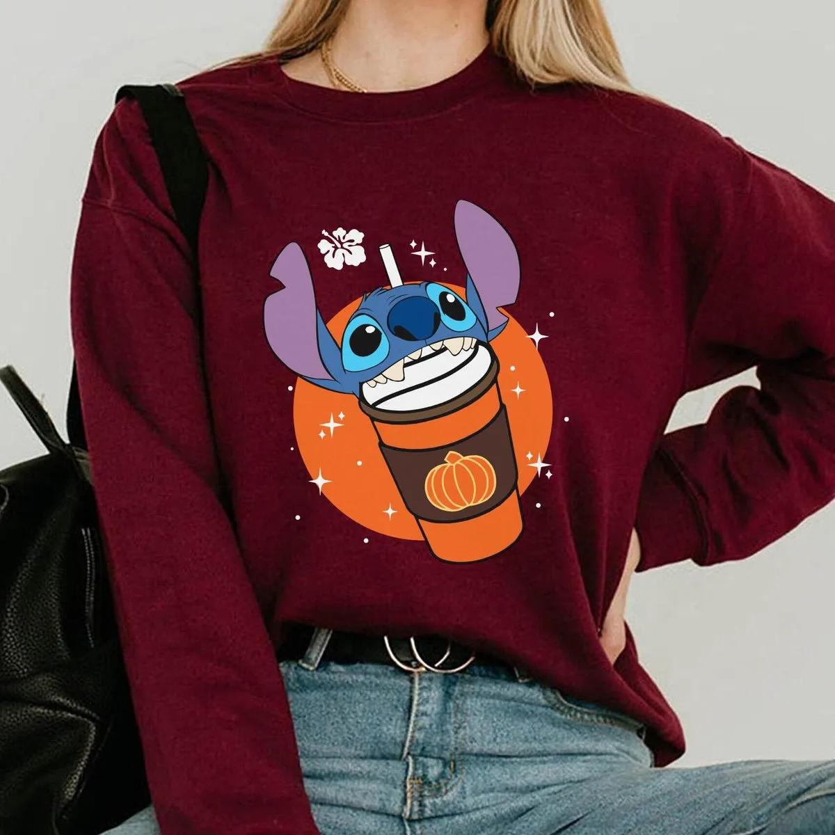 Stitch Halloween Pumpkin Spice Latte Shirt 2